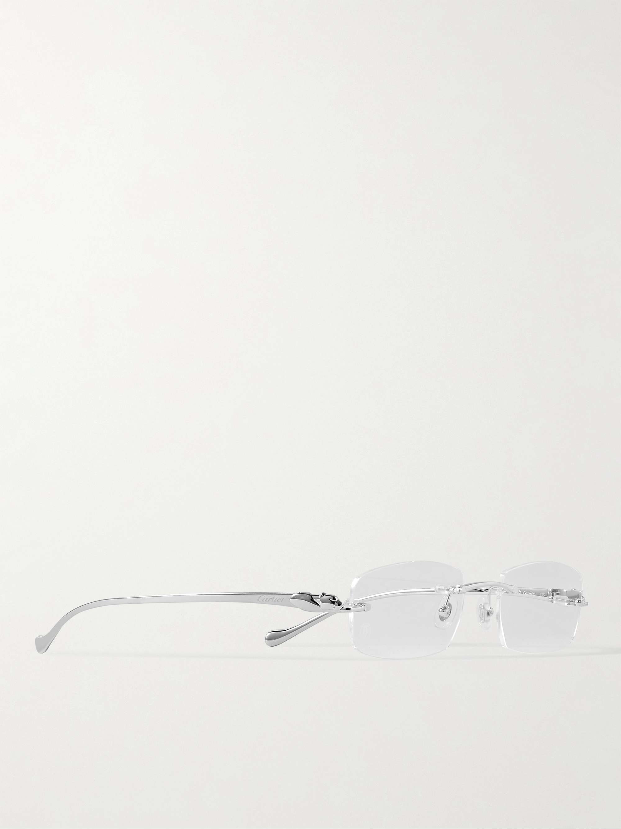 CARTIER EYEWEAR Frameless Silver-Tone Optical Glasses