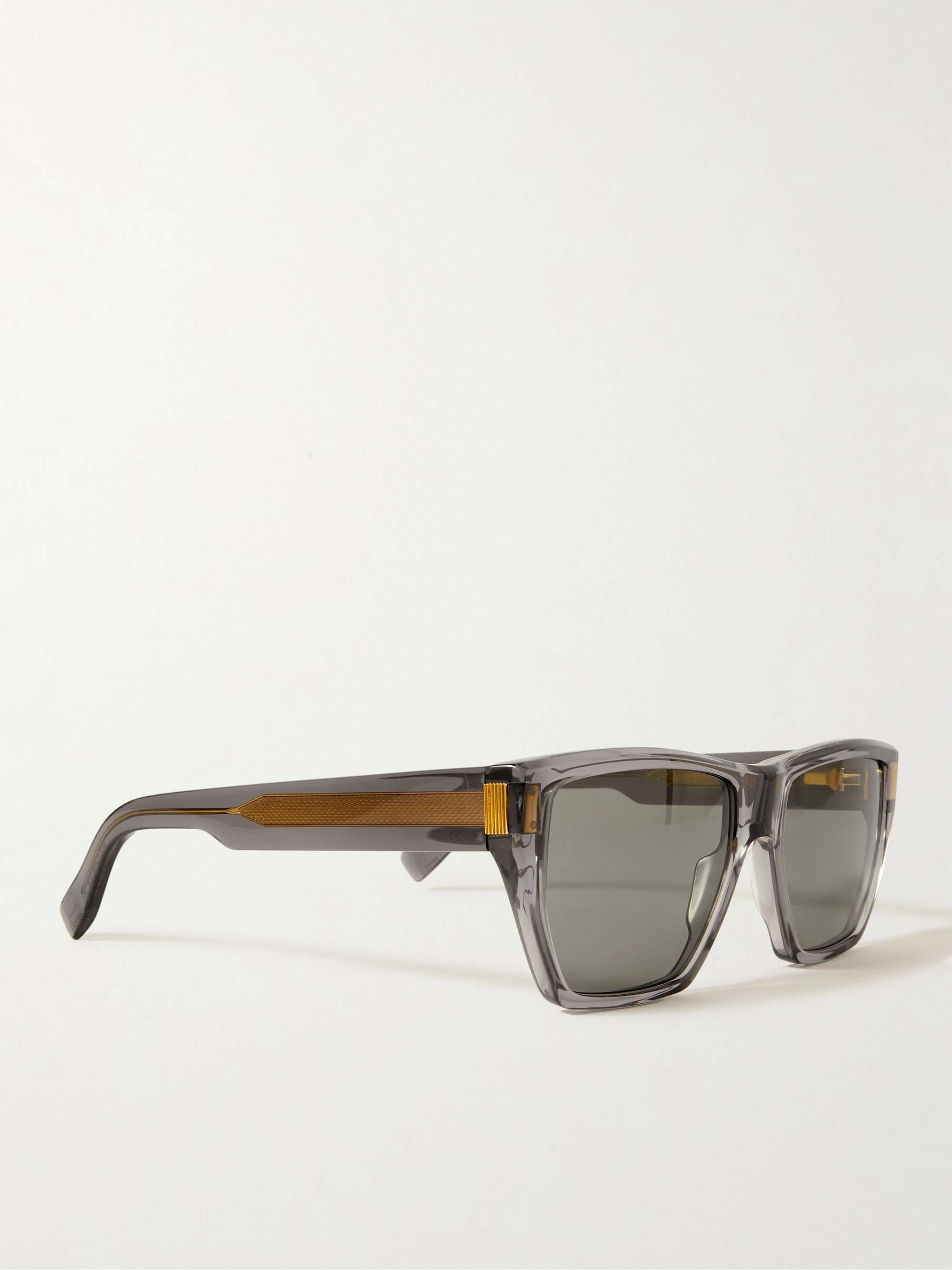 DUNHILL D-Frame Acetate and Gold-Tone Sunglasses
