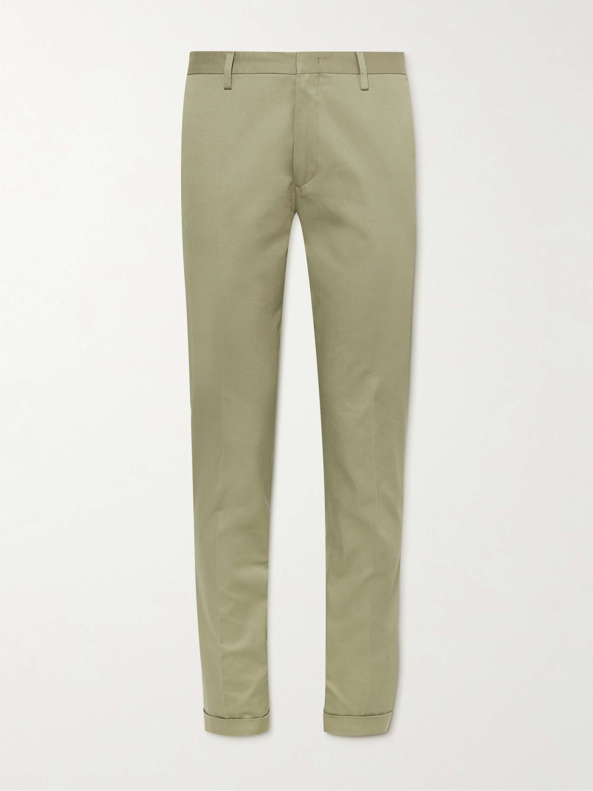 PAUL SMITH Slim-Fit Cotton-Blend Gabardine Trousers