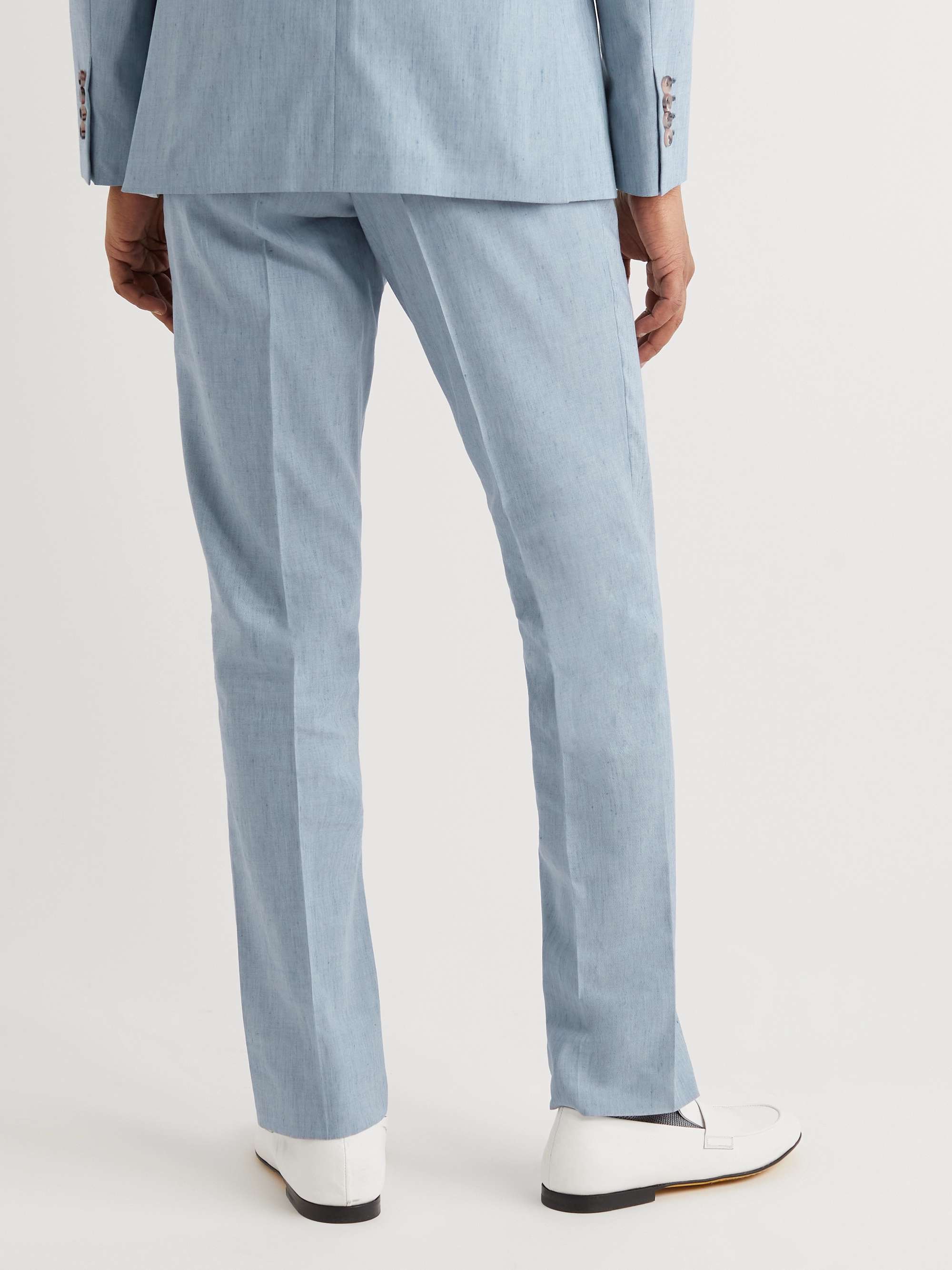PAUL SMITH Straight-Leg Virgin Wool, Linen and Silk-Blend Suit Trousers