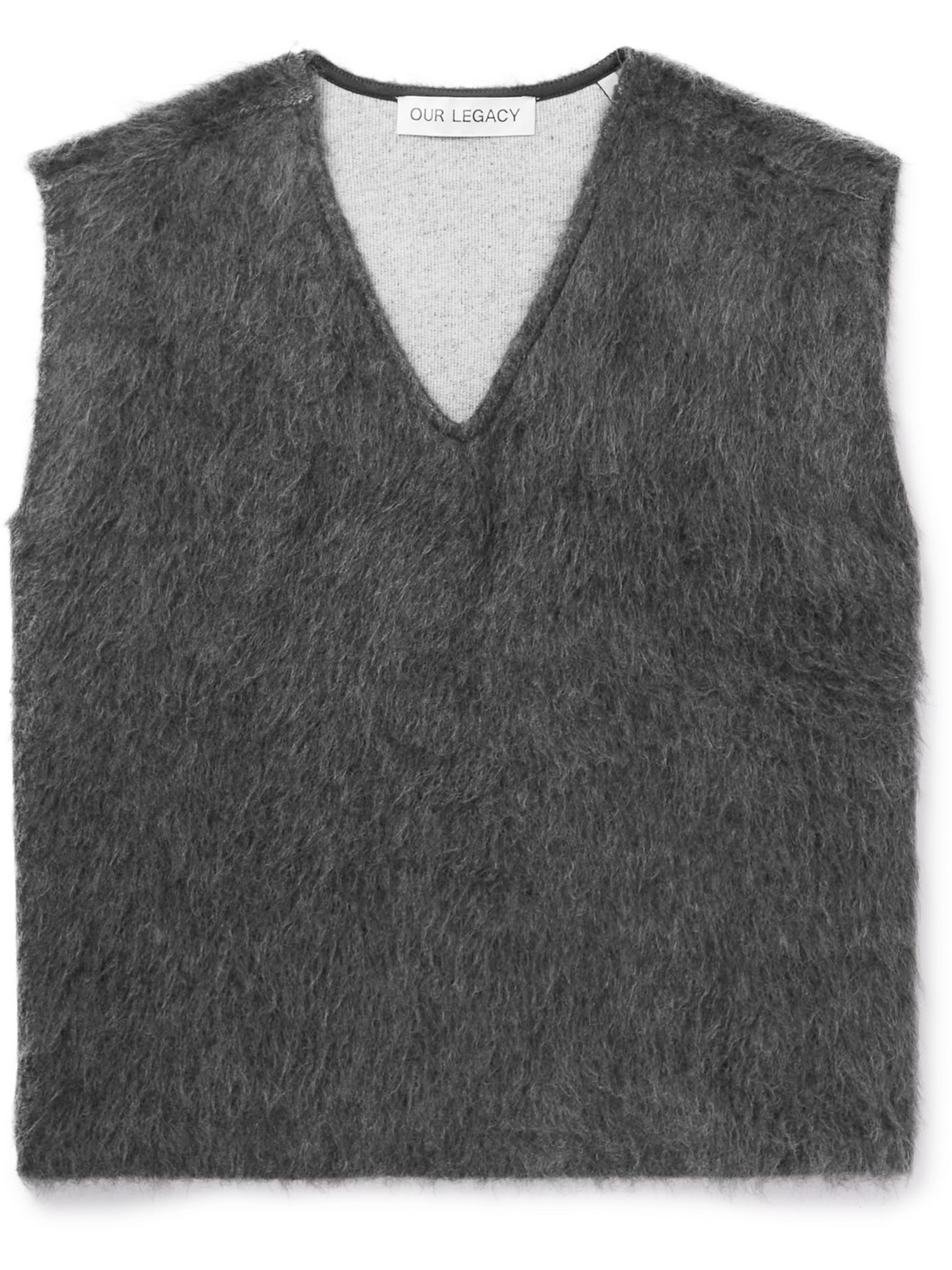 OUR LEGACY DOUBLE LOCK BRUSHED-KNIT SWEATER VEST
