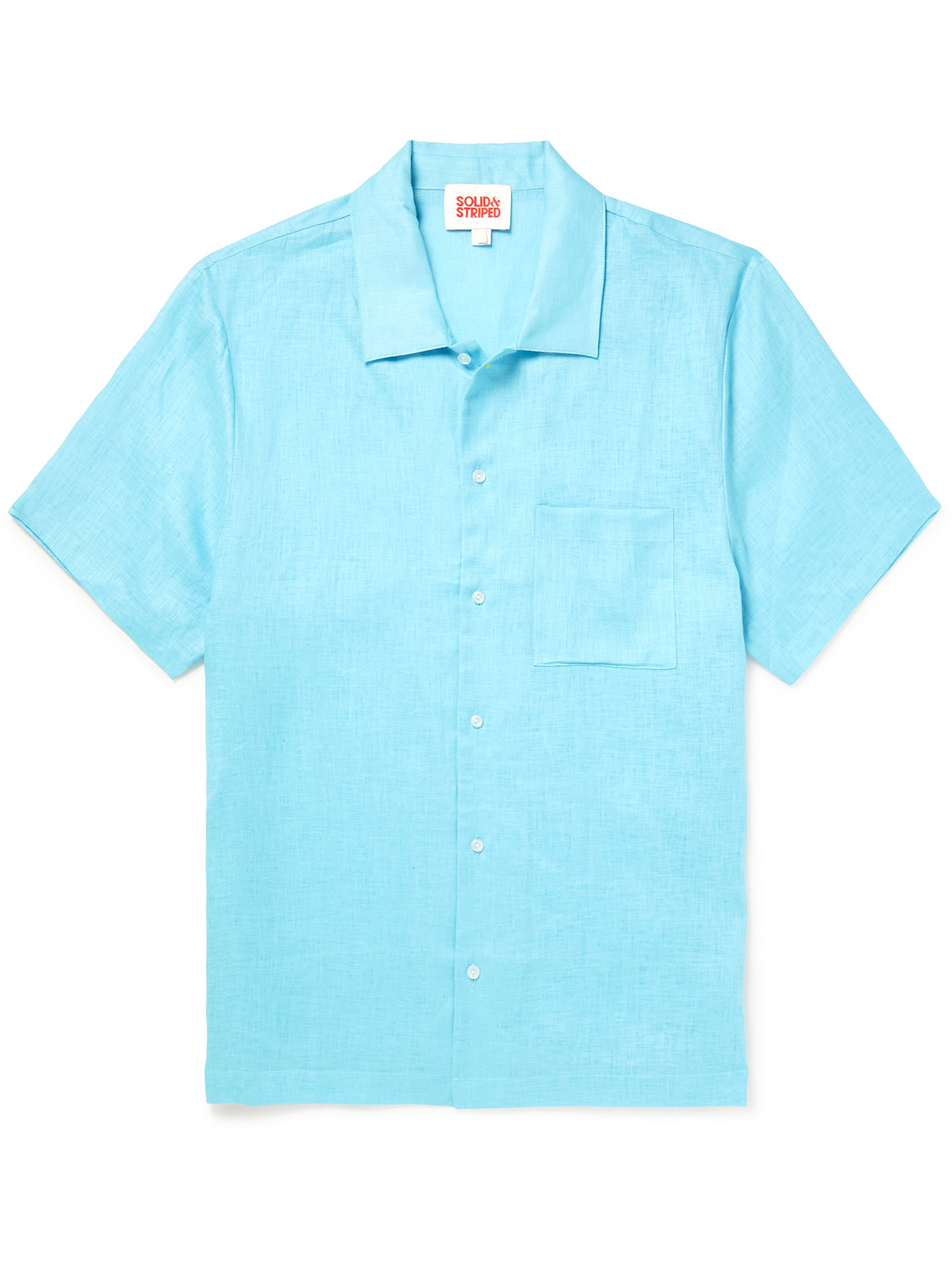Solid & Striped The Cabana Linen Shirt In Blue