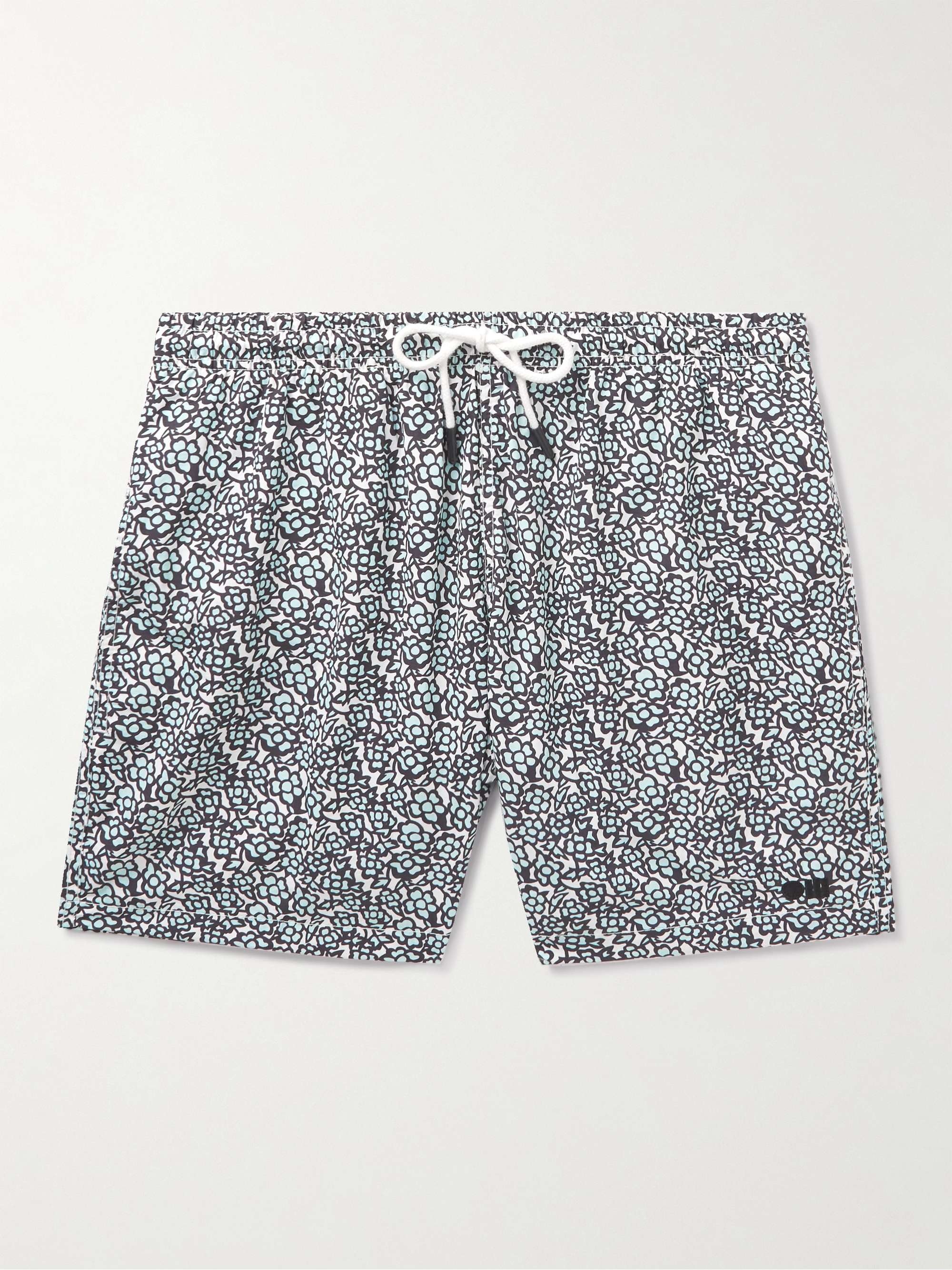 SOLID & STRIPED The Classic Straight-Leg Mid-Length Printed Shell Swim Shorts