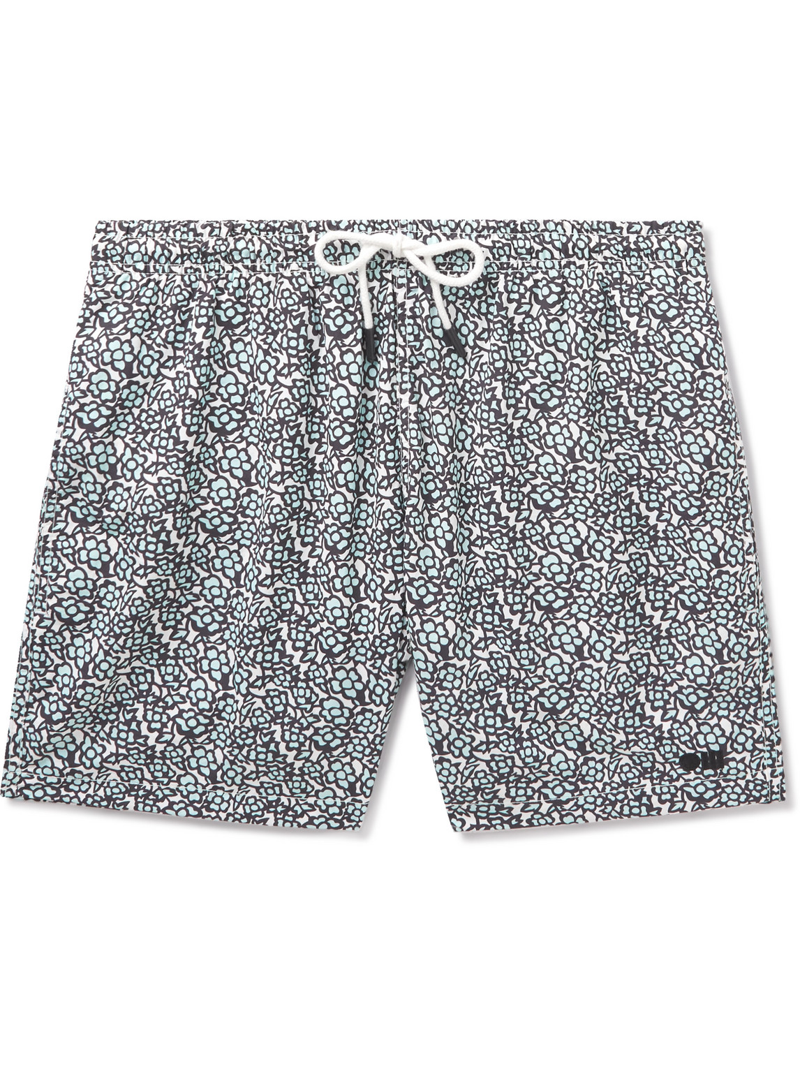 Solid & Striped The Classic Straight-leg Mid-length Printed Shell Swim Shorts In Blue