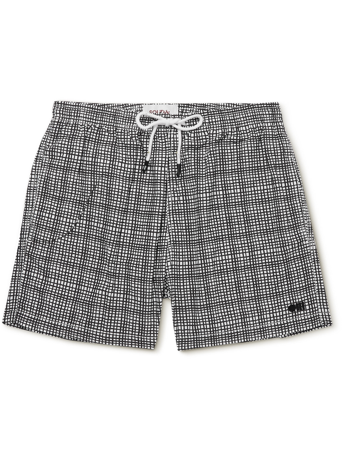 Solid & Striped The Classic Straight-leg Mid-length Swim Shorts In Black