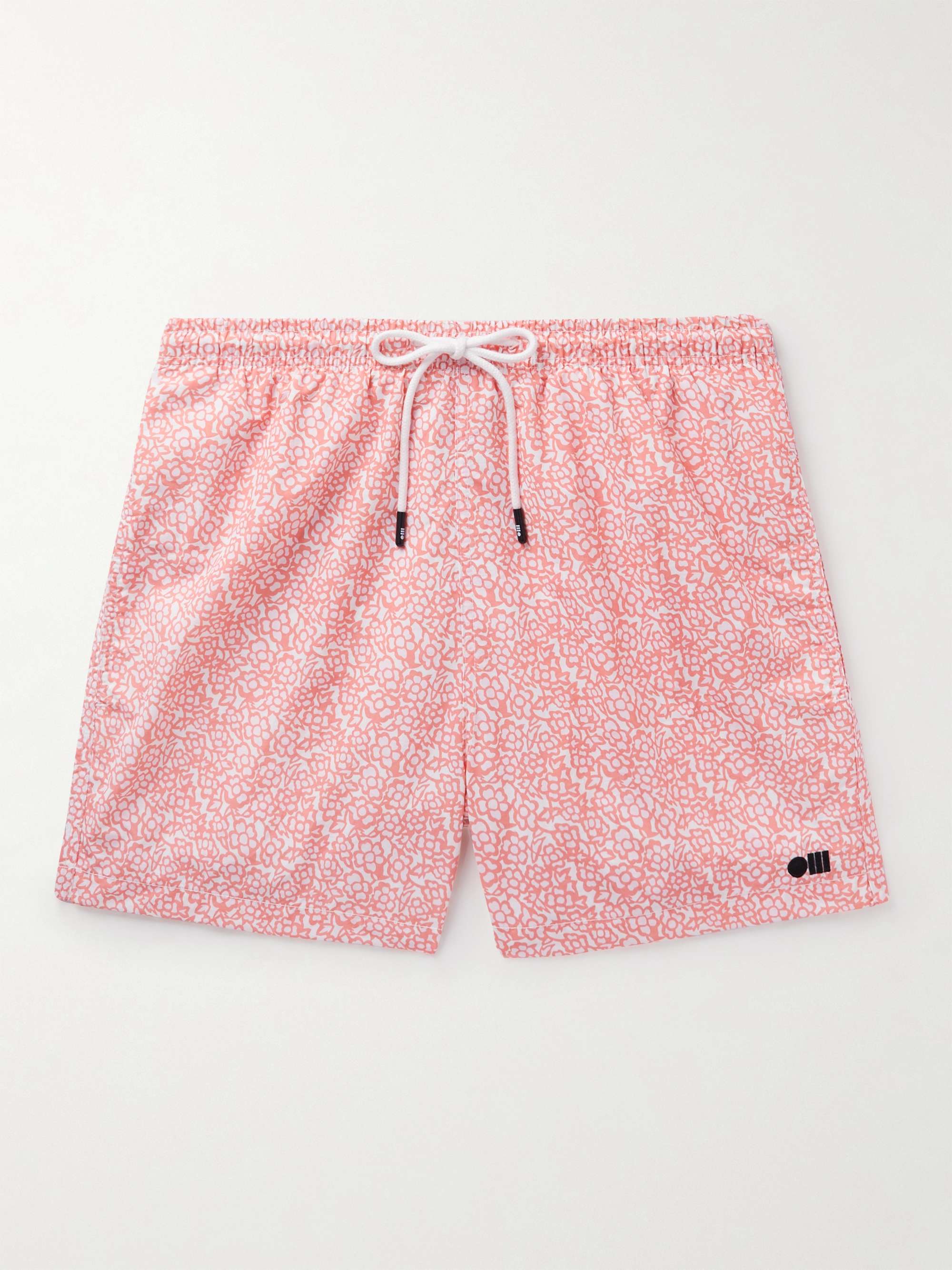 SOLID & STRIPED The Classic Straight-Leg Mid-Length Printed Shell Swim Shorts