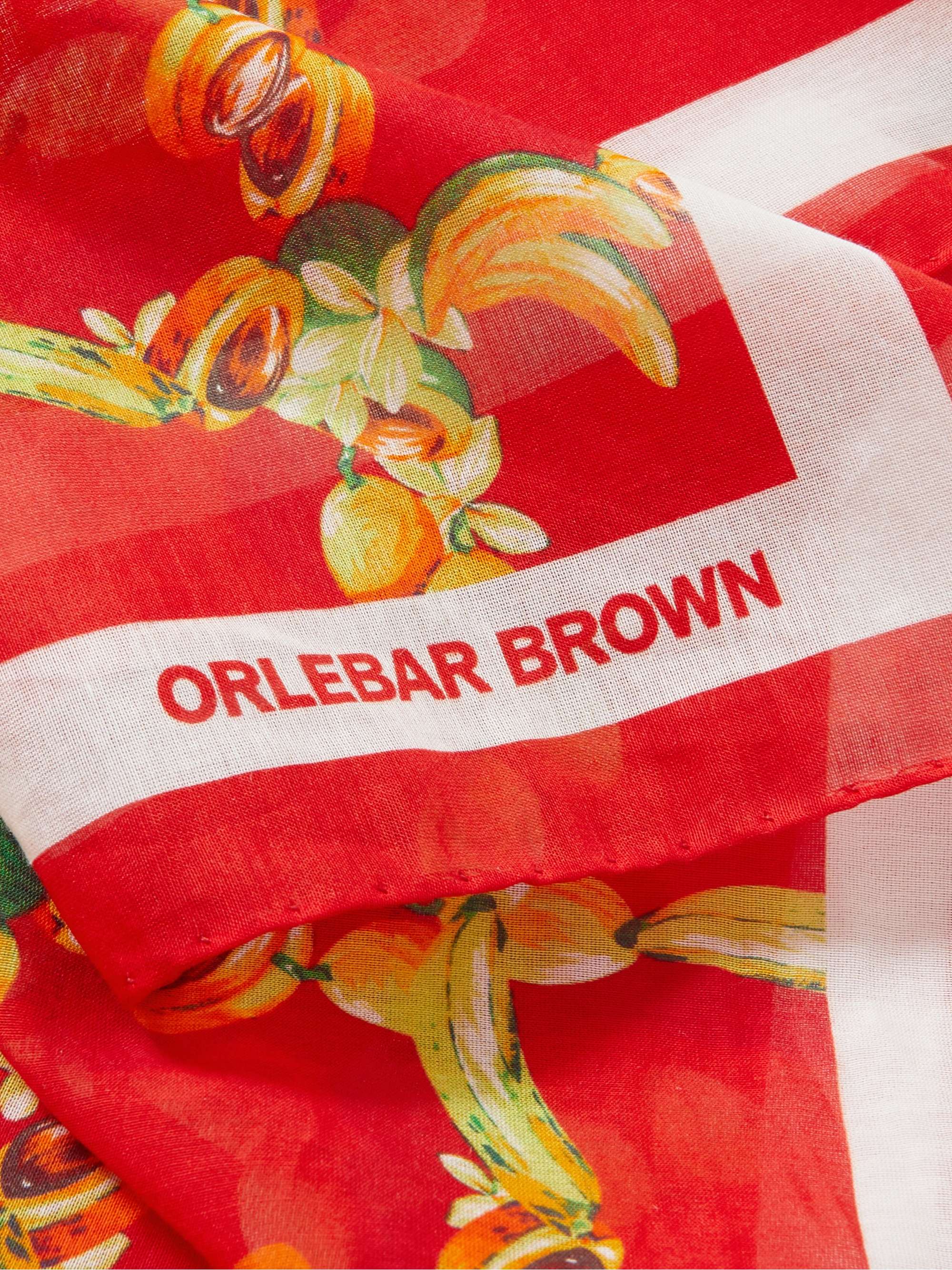 ORLEBAR BROWN Printed Cotton-Blend Voile Scarf
