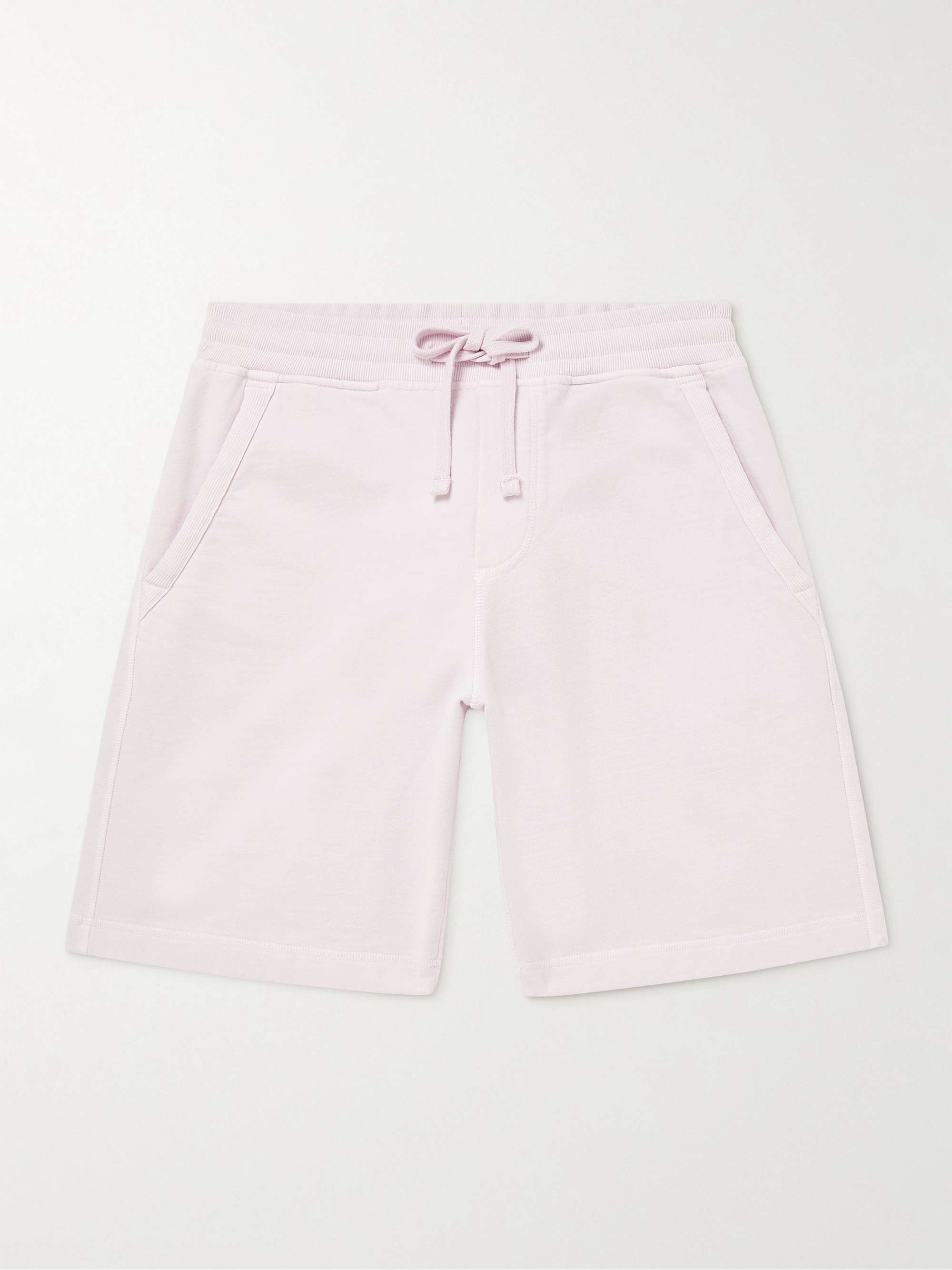 ORLEBAR BROWN Frederick Garment-Dyed Organic Cotton-Jersey Drawstring Shorts
