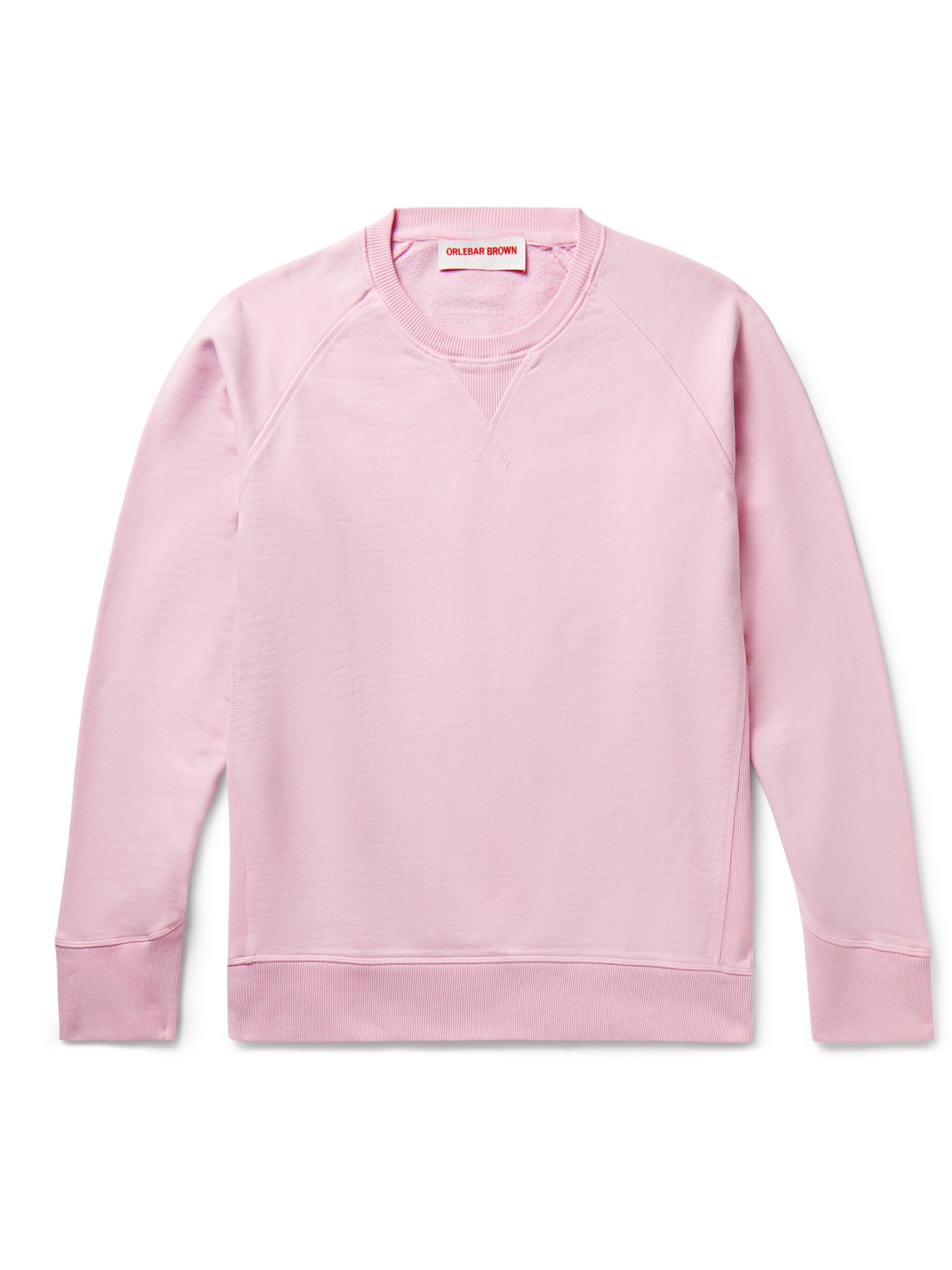 Orlebar Brown Watkins Garment-dyed Cotton-jersey Sweatshirt In Pink