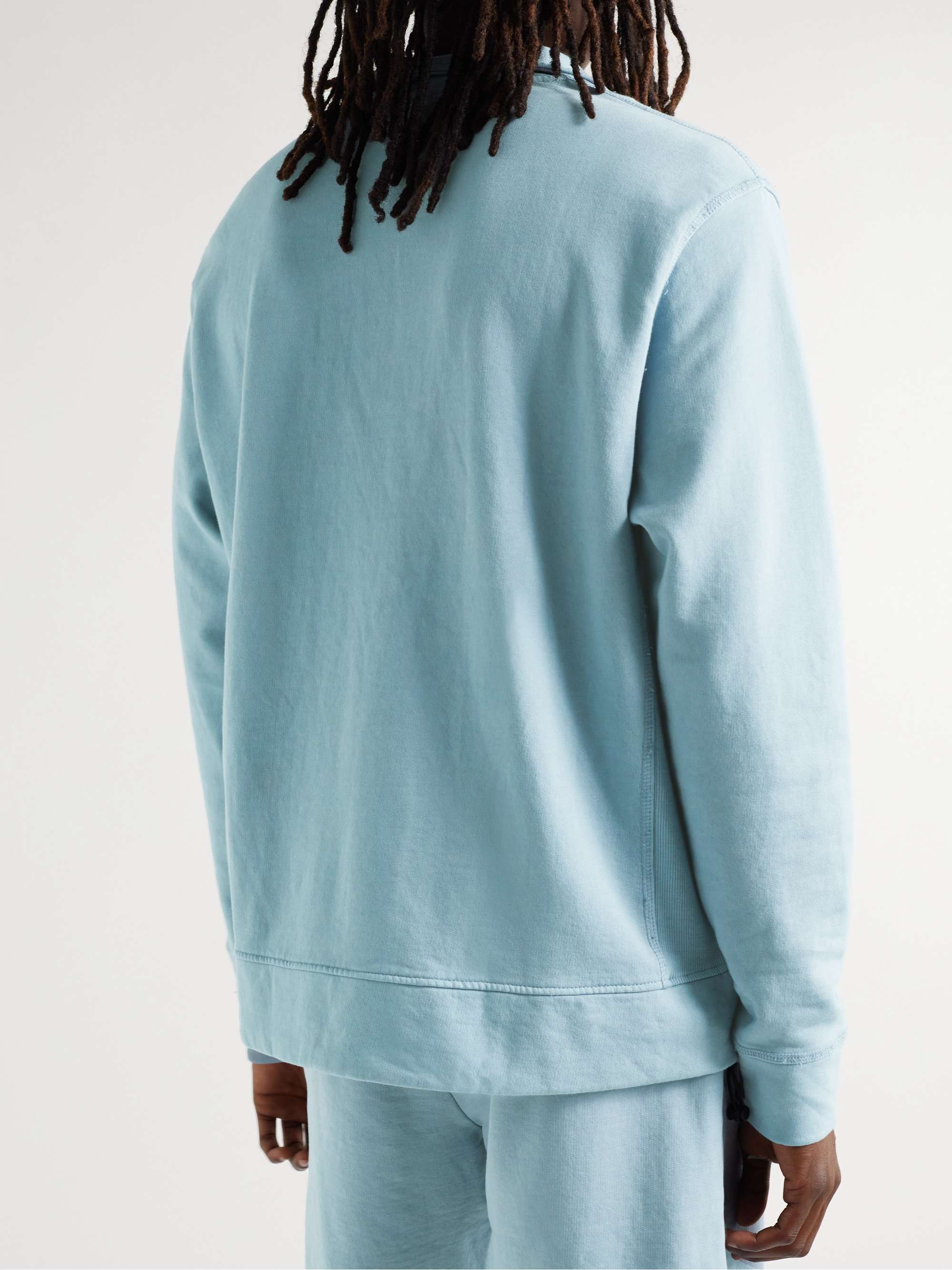 ONIA Garment-Dyed Cotton-Jersey Half-Zip Sweatshirt