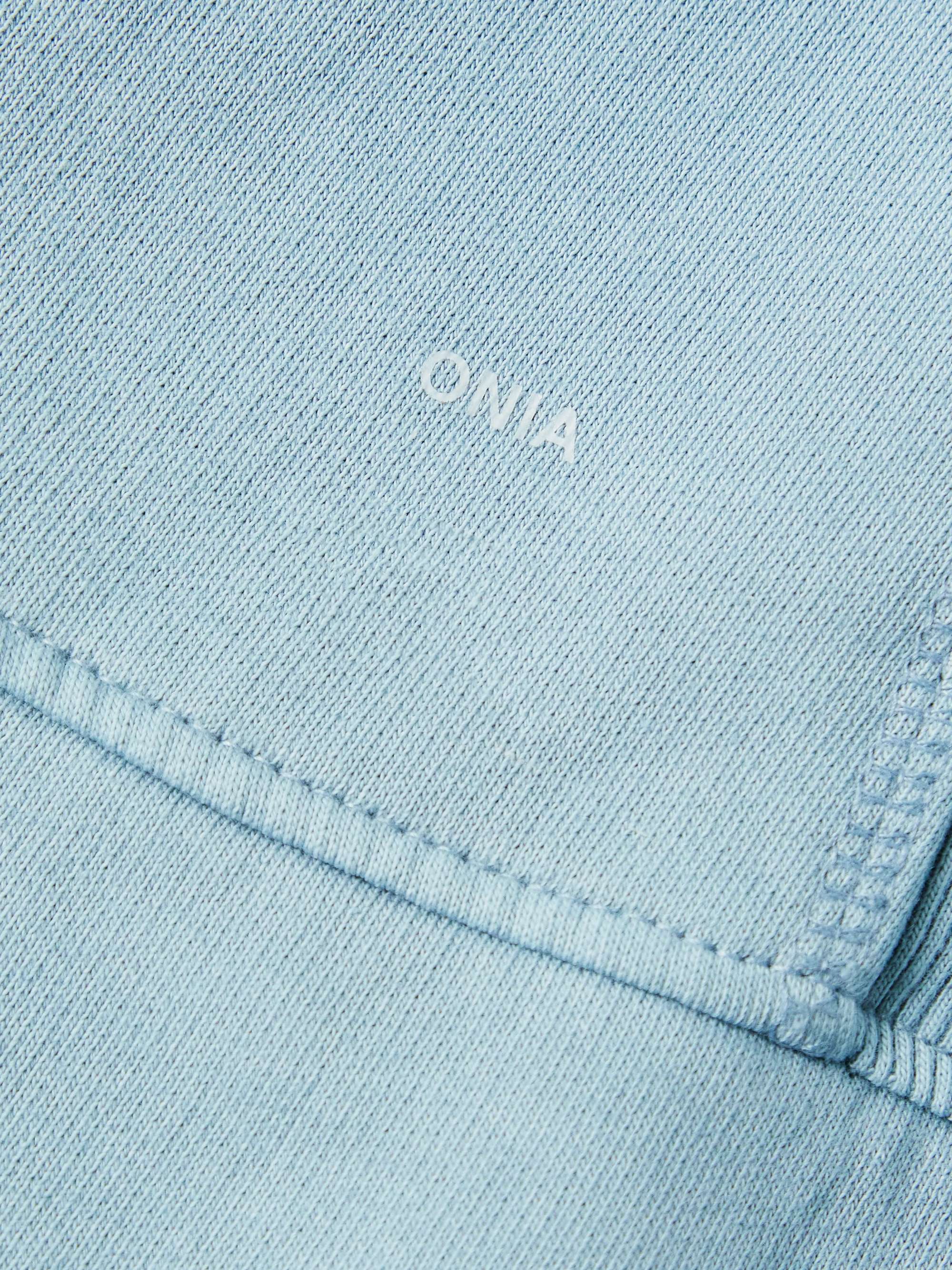 ONIA Garment-Dyed Cotton-Jersey Half-Zip Sweatshirt