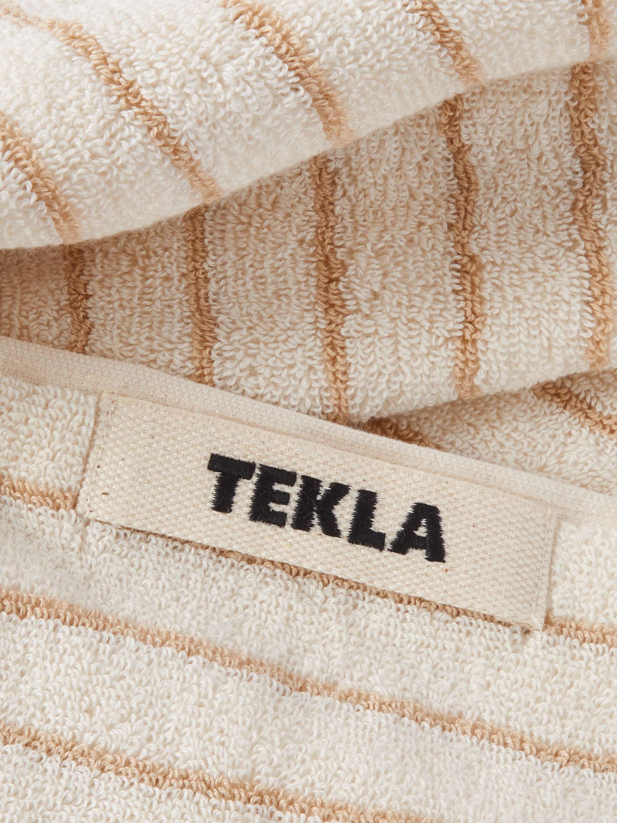 TEKLA Bath Set of Four Striped Organic Cotton-Terry Towels