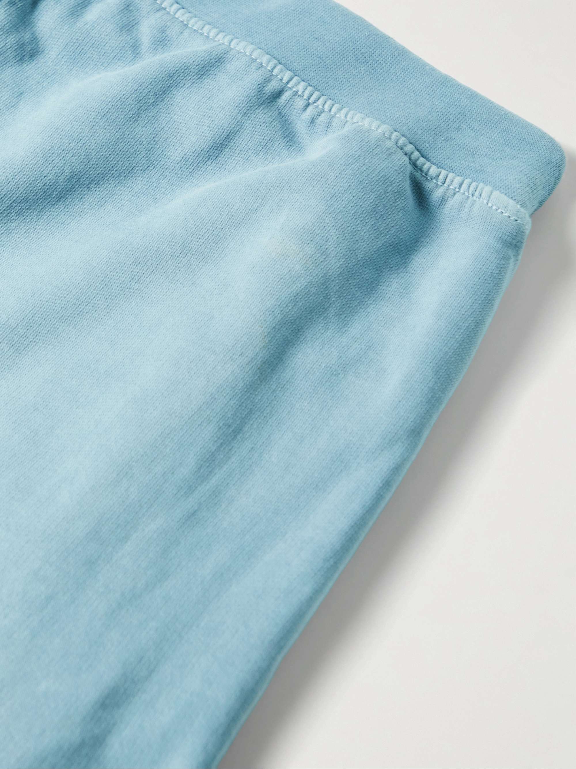 ONIA Straight-Leg Garment-Dyed Cotton-Jersey Drawstring Shorts
