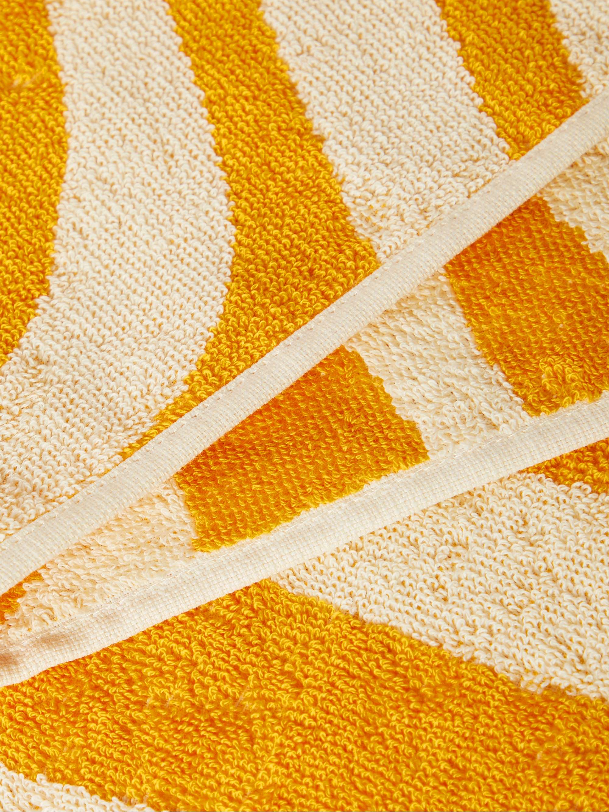 OAS Zebra-Jacquard Cotton-Terry Beach Towel