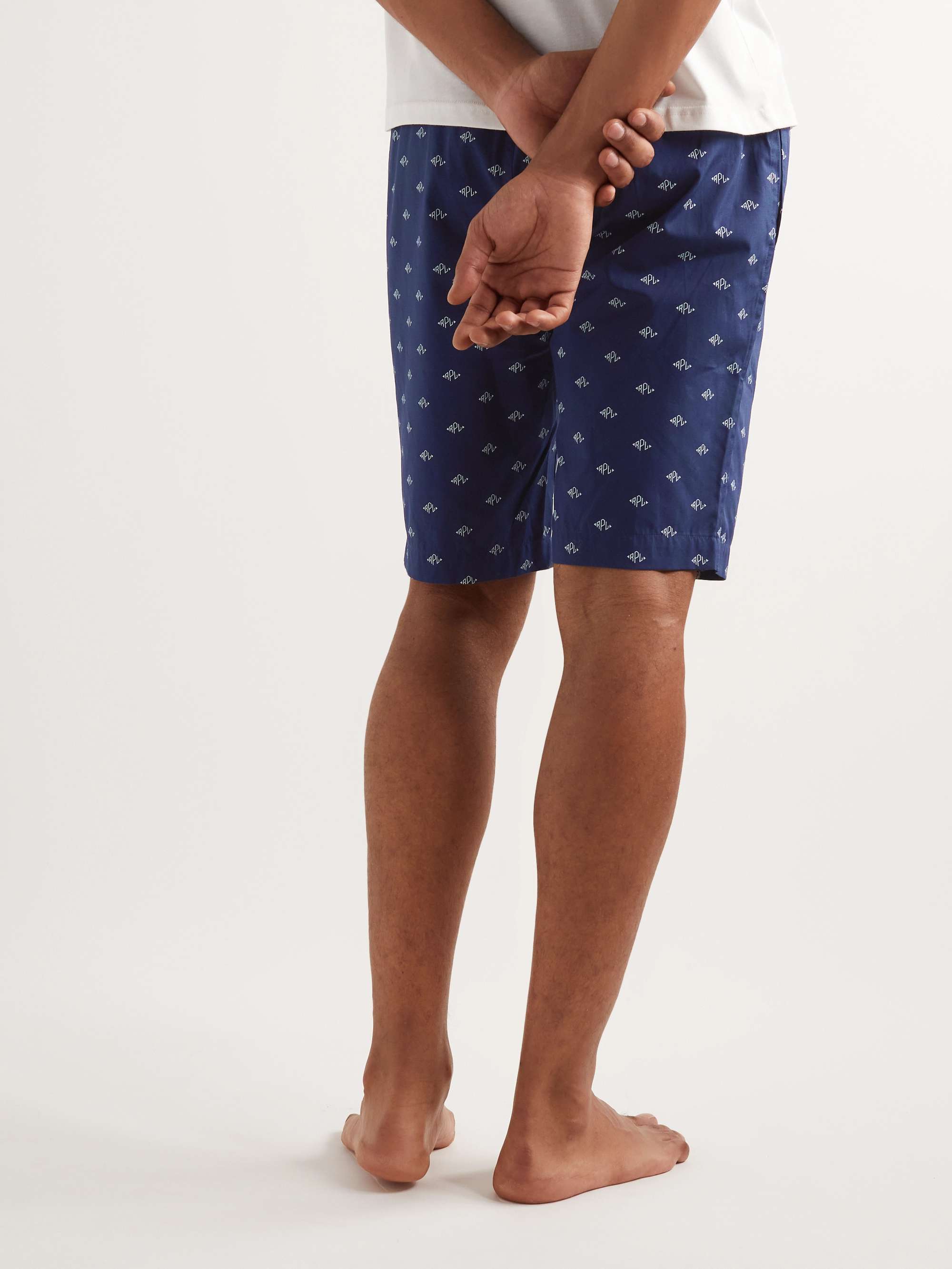 POLO RALPH LAUREN Straight-Leg Printed Cotton-Poplin Pyjama Shorts