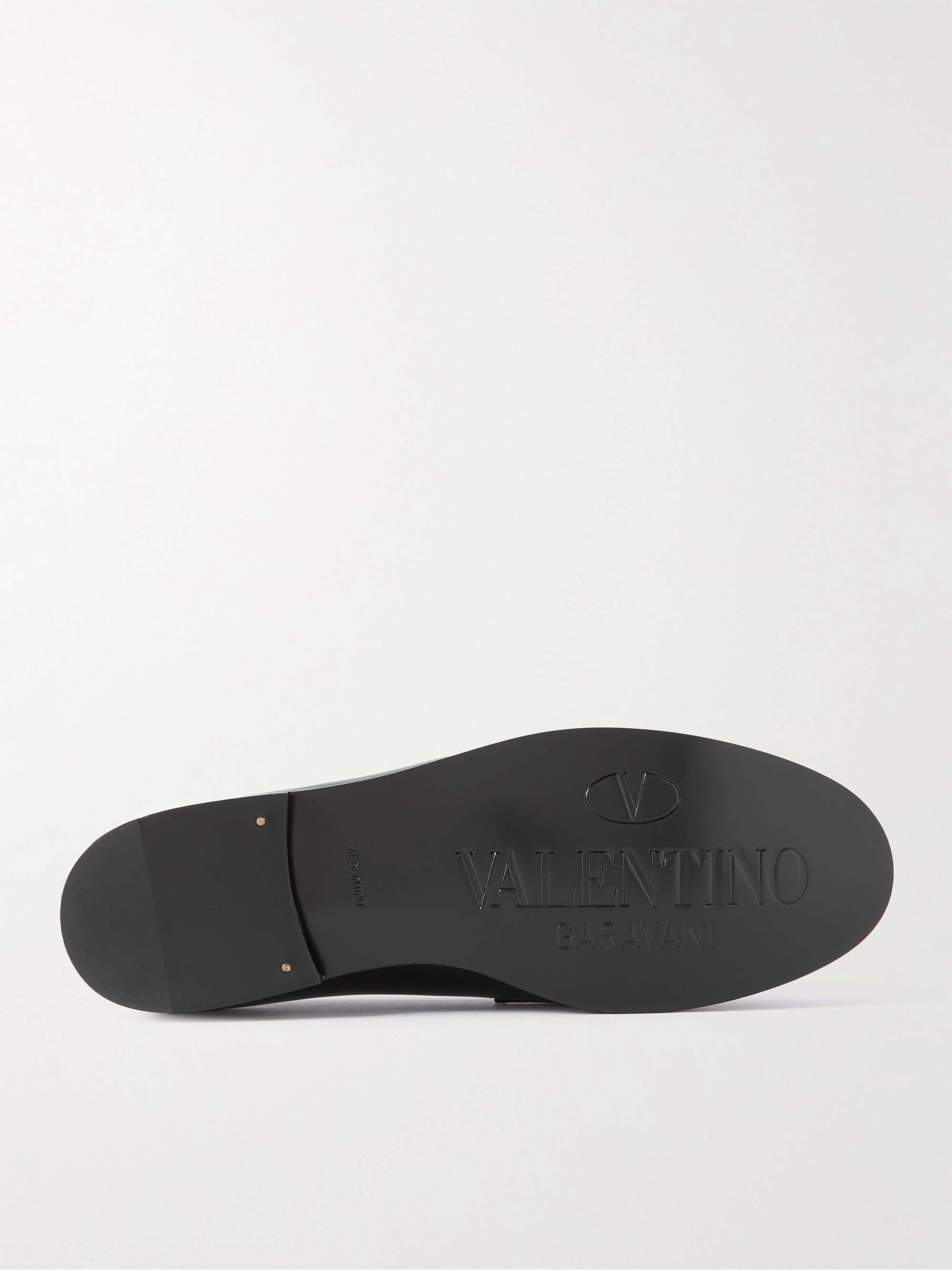 VALENTINO Valentino Garavani Logo-Detailed Leather Loafers
