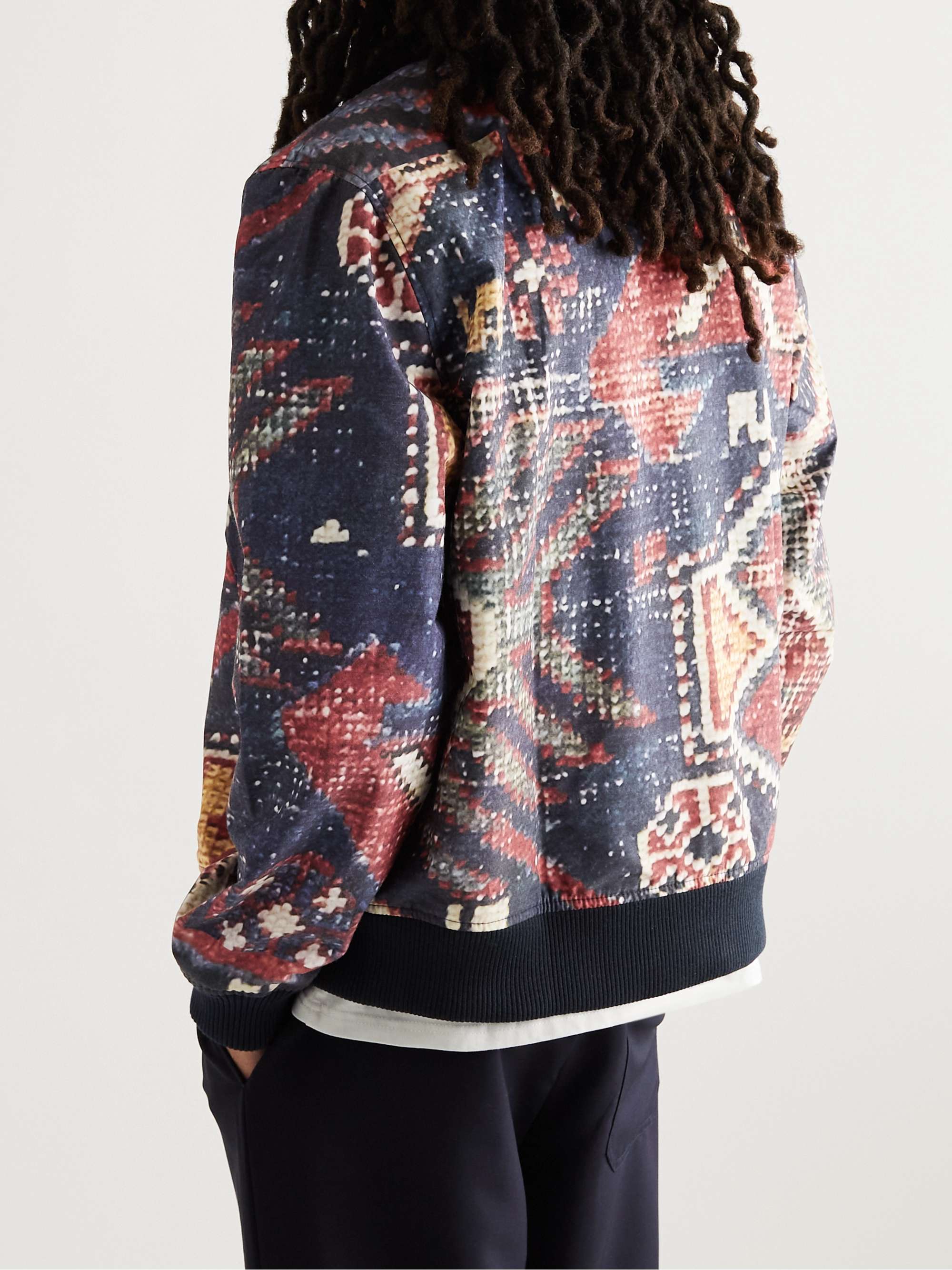 KING KENNEDY RUGS Printed Shell Bomber Jacket