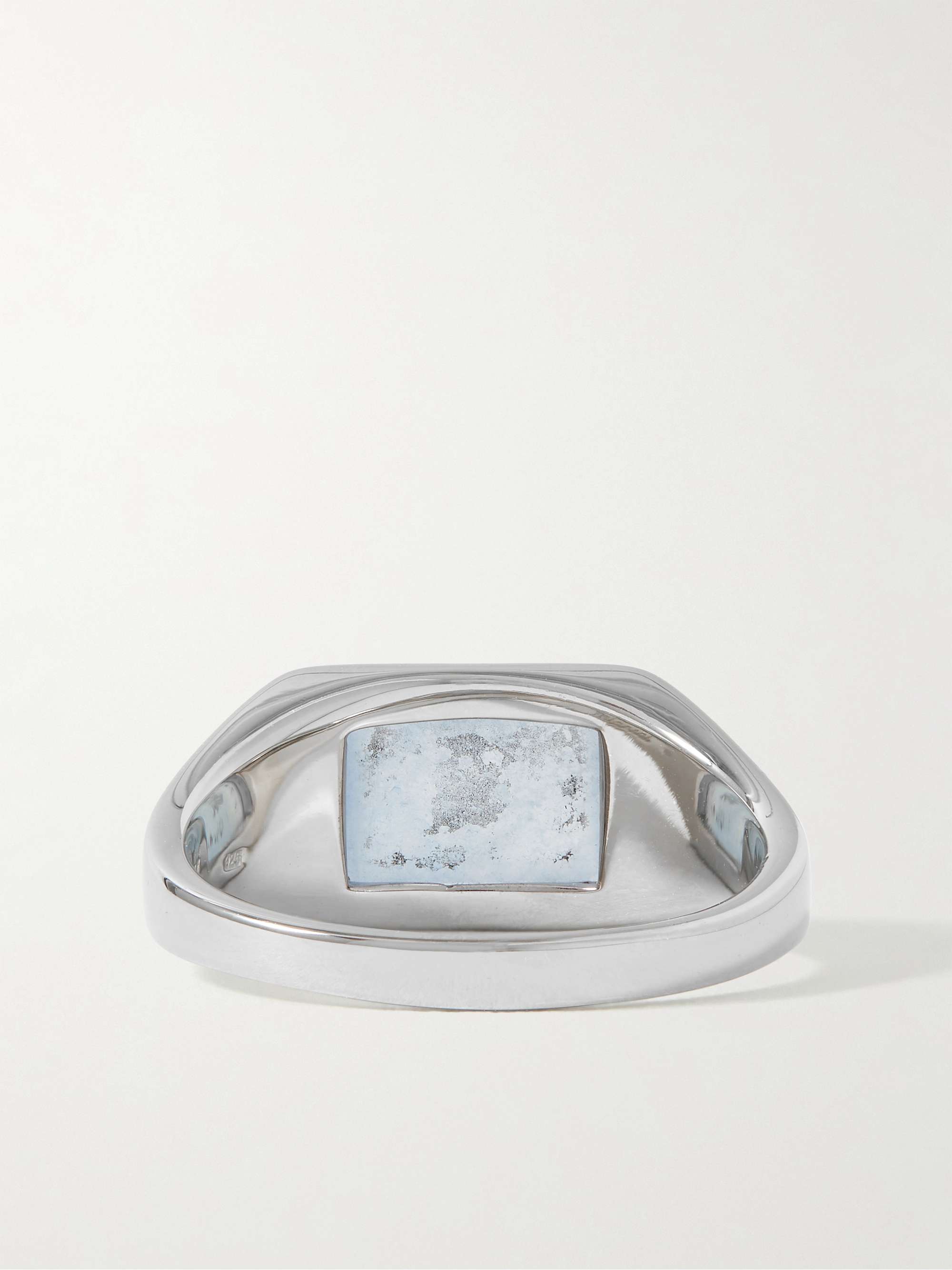 MIANSAI Lennox Silver and Chalcedony Signet Ring