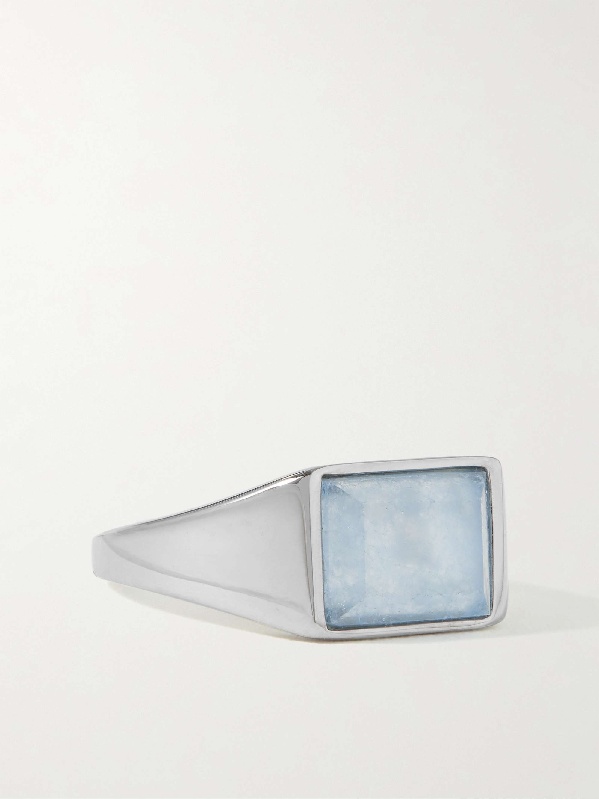 MIANSAI Lennox Silver and Chalcedony Signet Ring