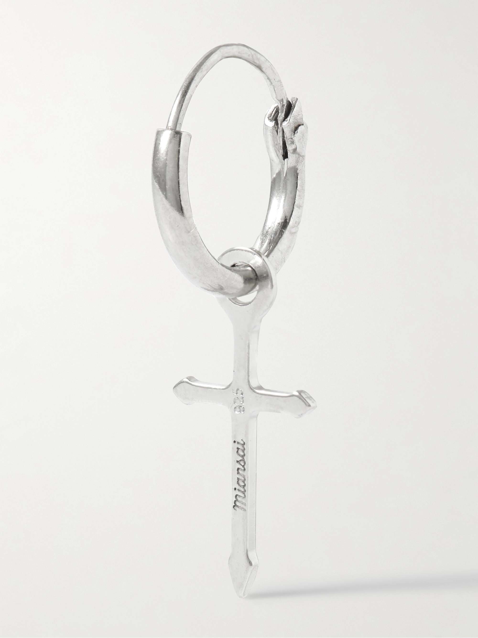 Miansai Crux Silver Single Earring in Metallic for Men Mens Jewellery Earrings and ear cuffs 