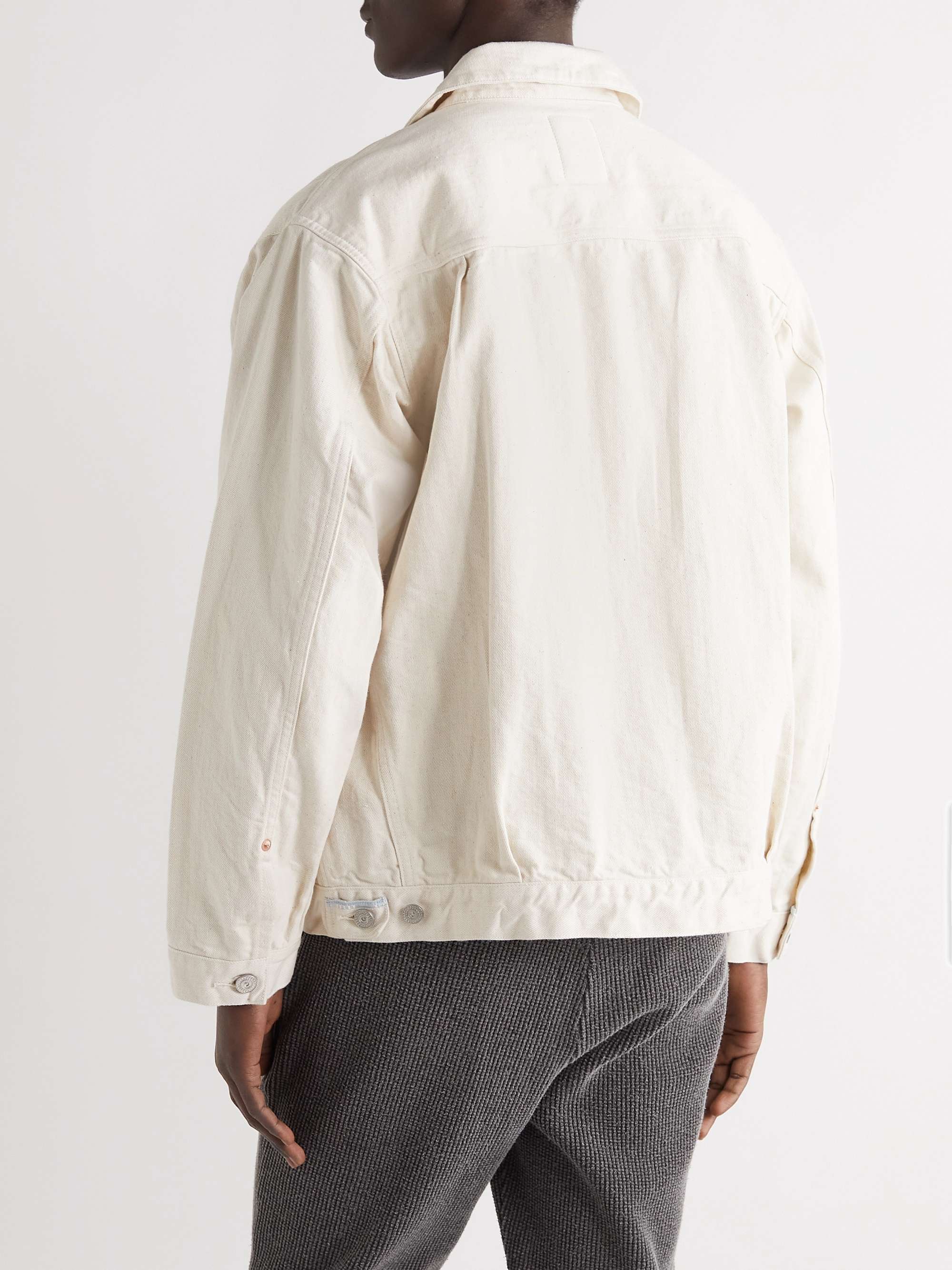COTTLE Cotton and Linen-Blend Denim Jacket