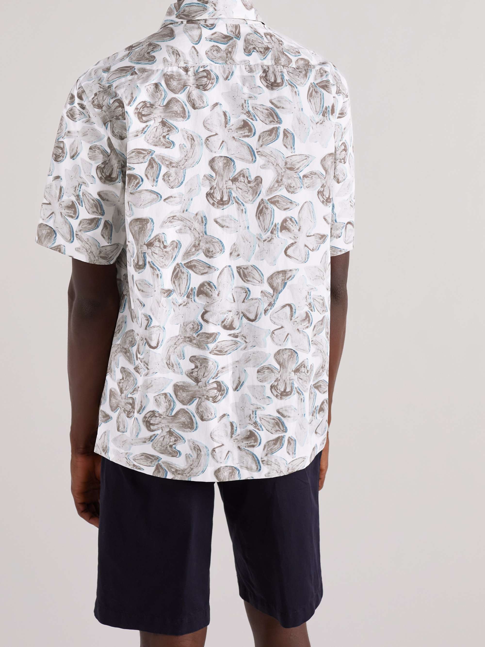 ZEGNA Printed Cotton-Poplin Shirt