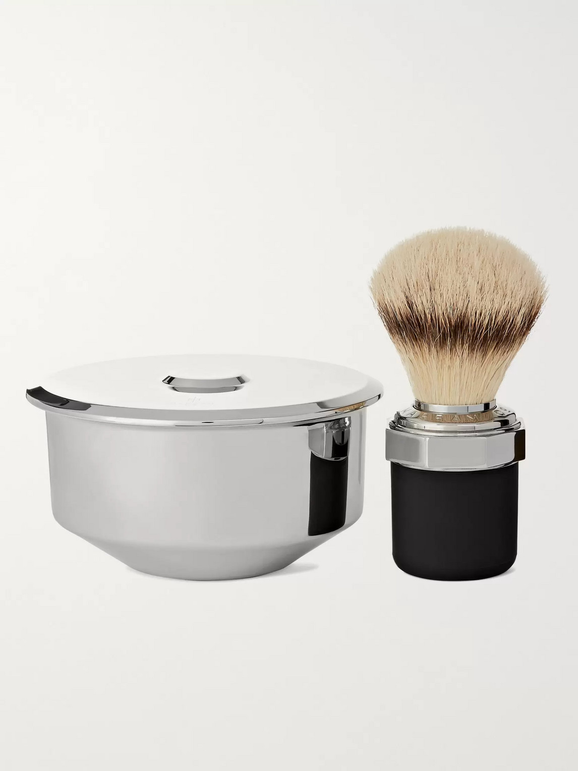 Marram Co Two-piece Stainless Steel And Chrome-plated Shaving Set In Colorless