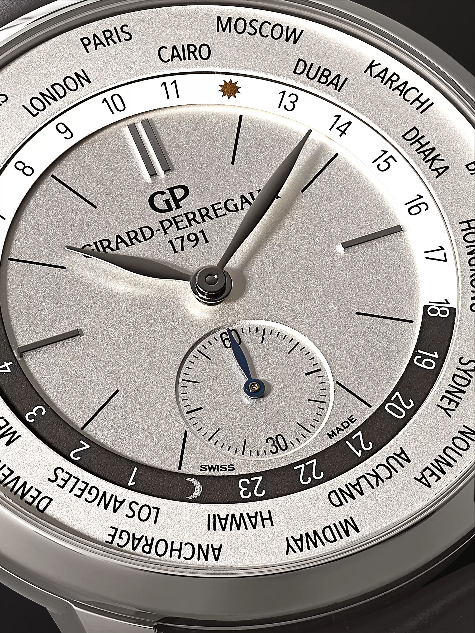 GIRARD-PERREGAUX 1966 WW.TC Automatic 40mm Stainless Steel and Alligator Watch, Ref. No. 49557-11-132-BB6C