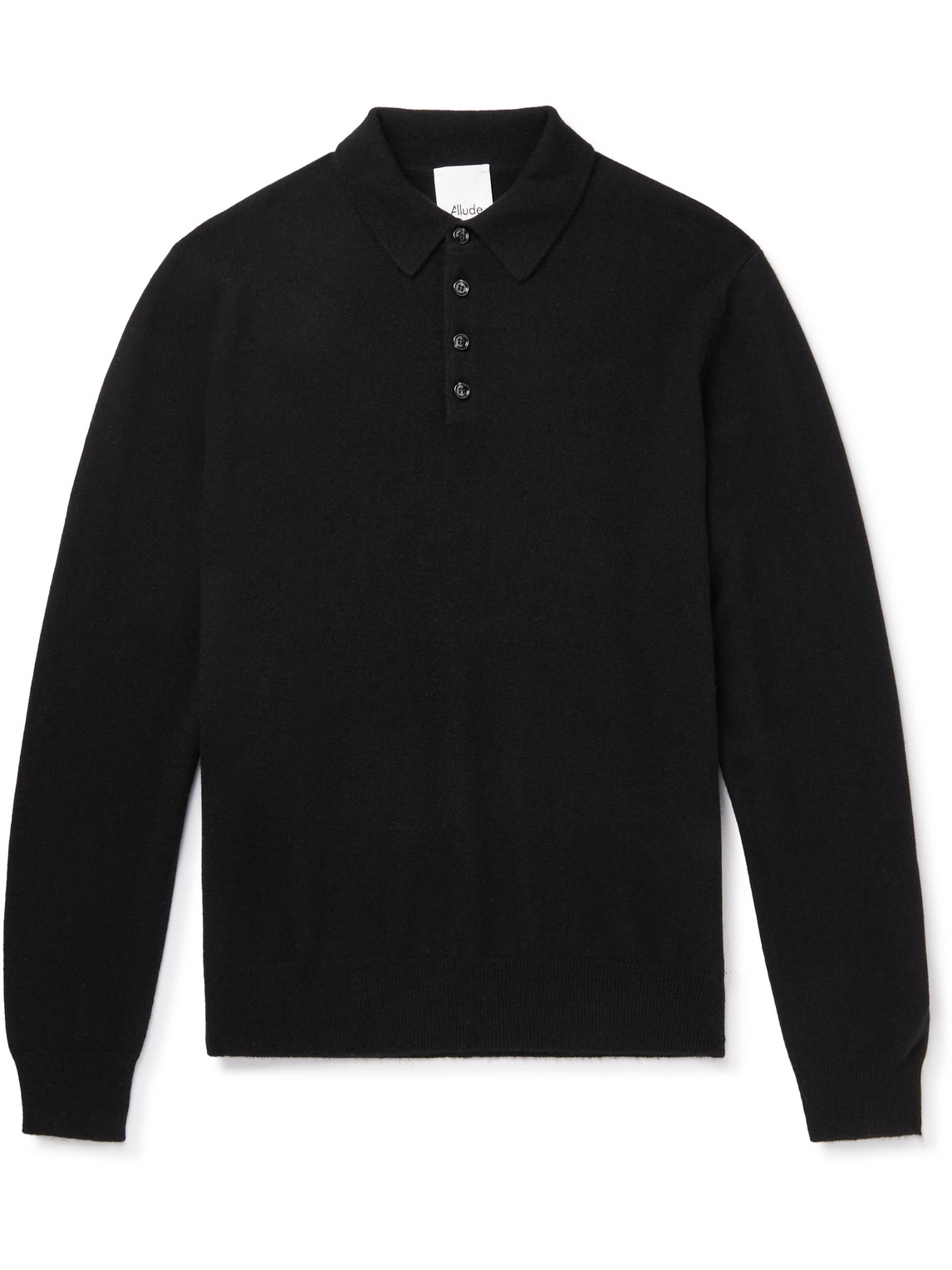 Allude Cashmere Polo Shirt In Black
