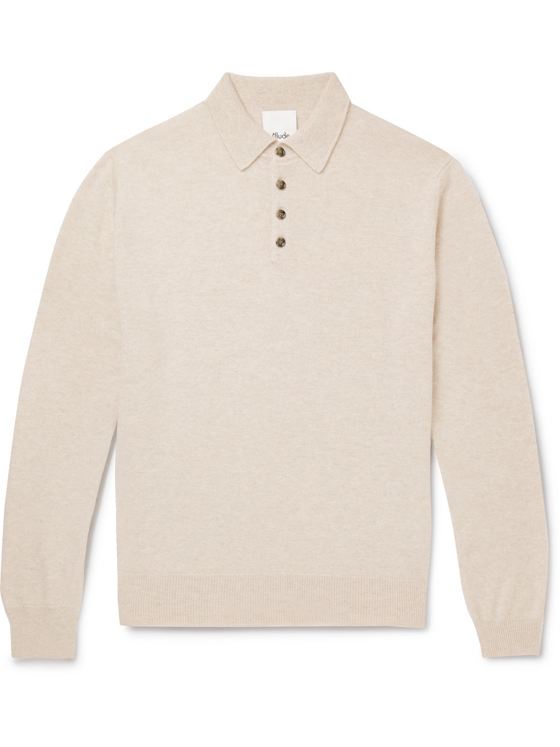 Allude Cashmere Polo Shirt In Neutrals