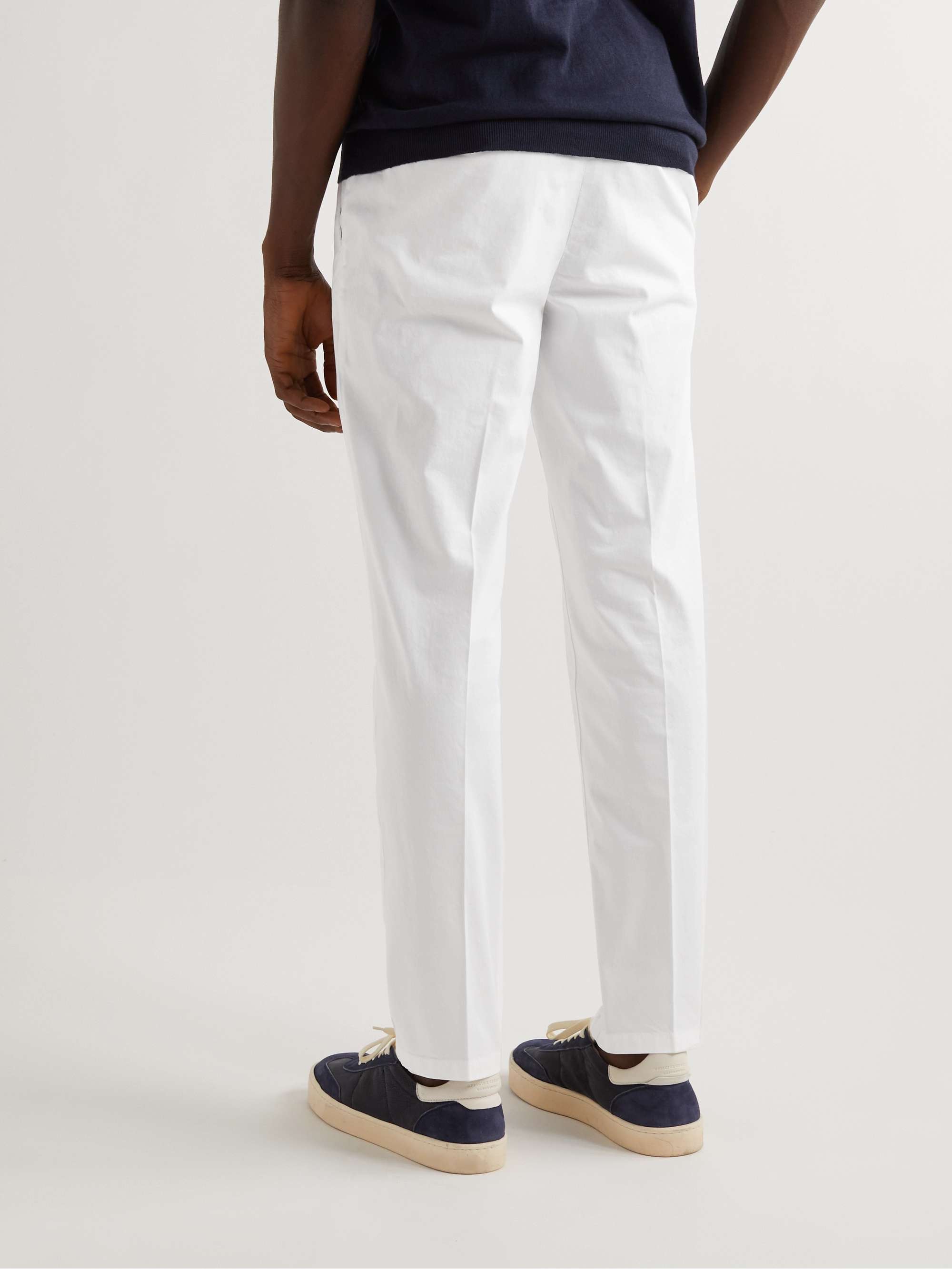 ALTEA Dumbo Straight-Leg Cotton-Blend Gabardine Trousers