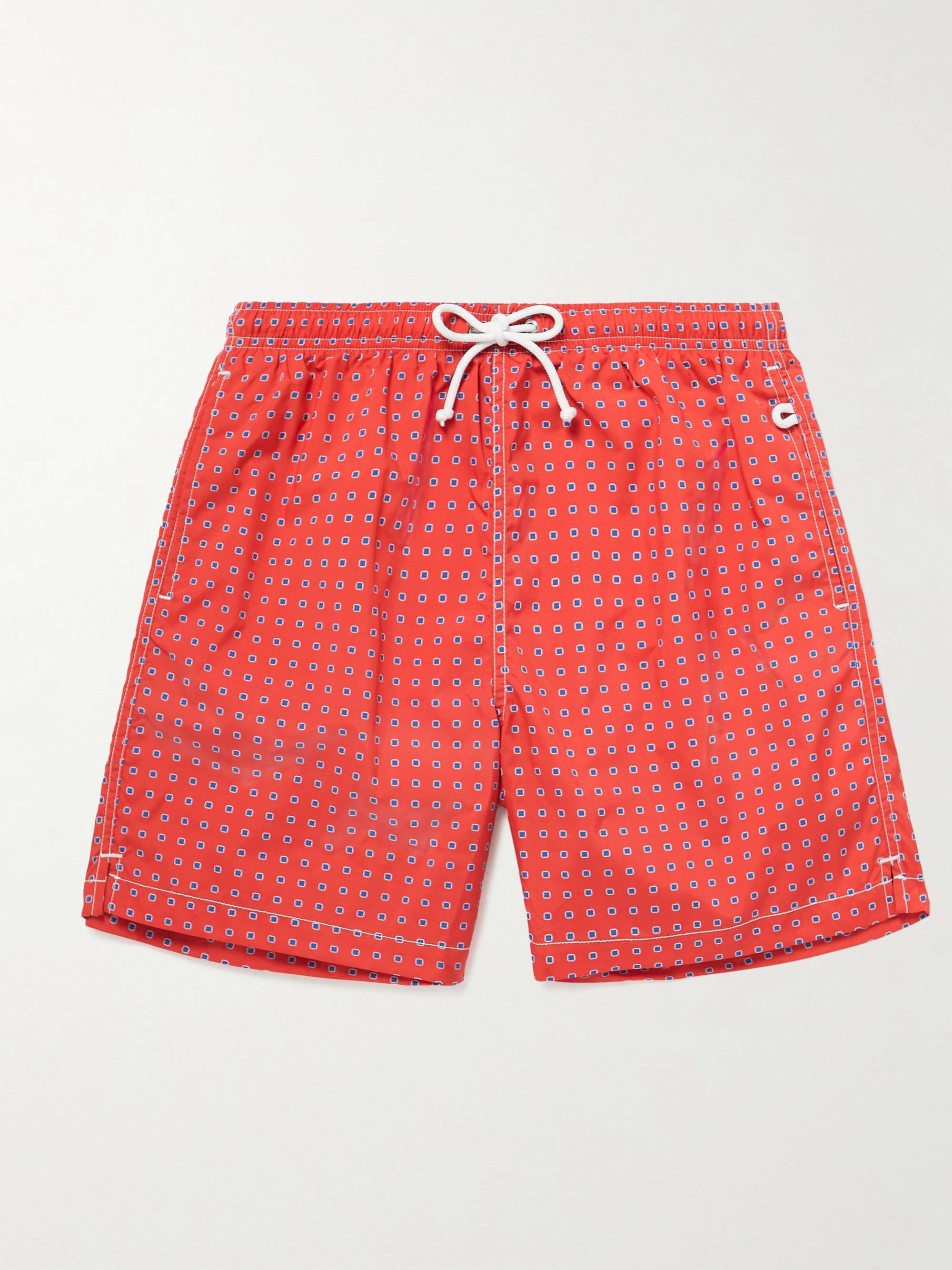 Strawberry On White Pattern Mens Beach Shorts Lightweight Beachwear