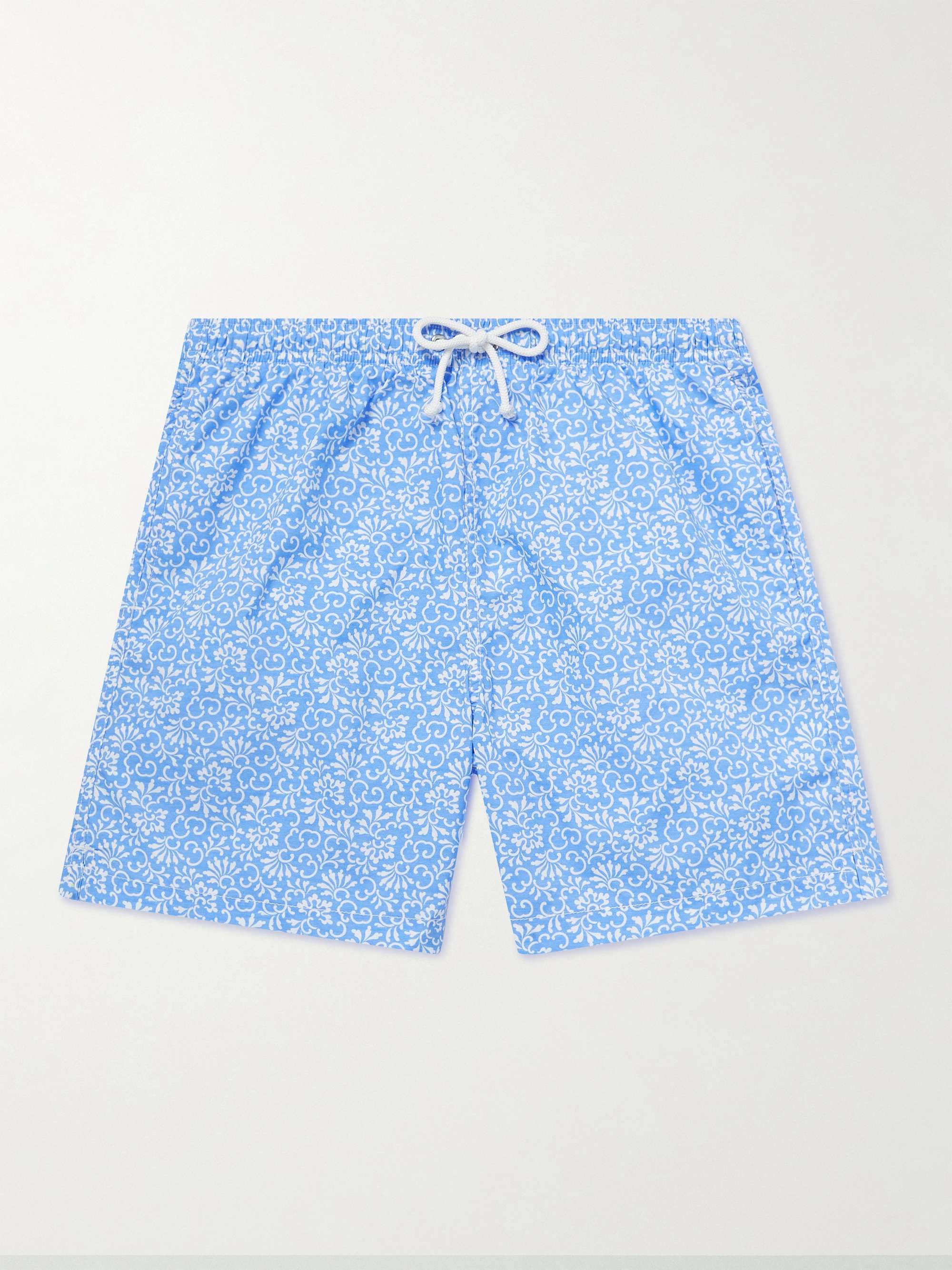 ANDERSON & SHEPPARD Mid-Length Floral-Print Swim Shorts