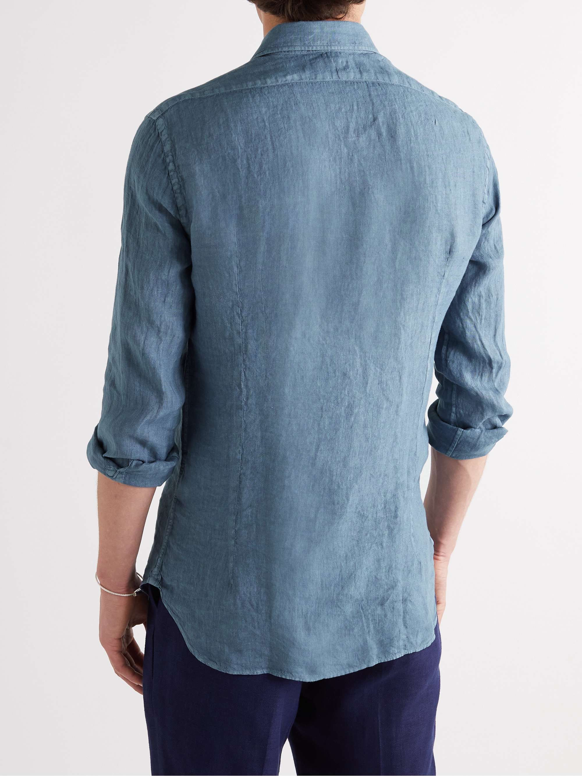 BOGLIOLI Cutaway-Collar Linen Shirt