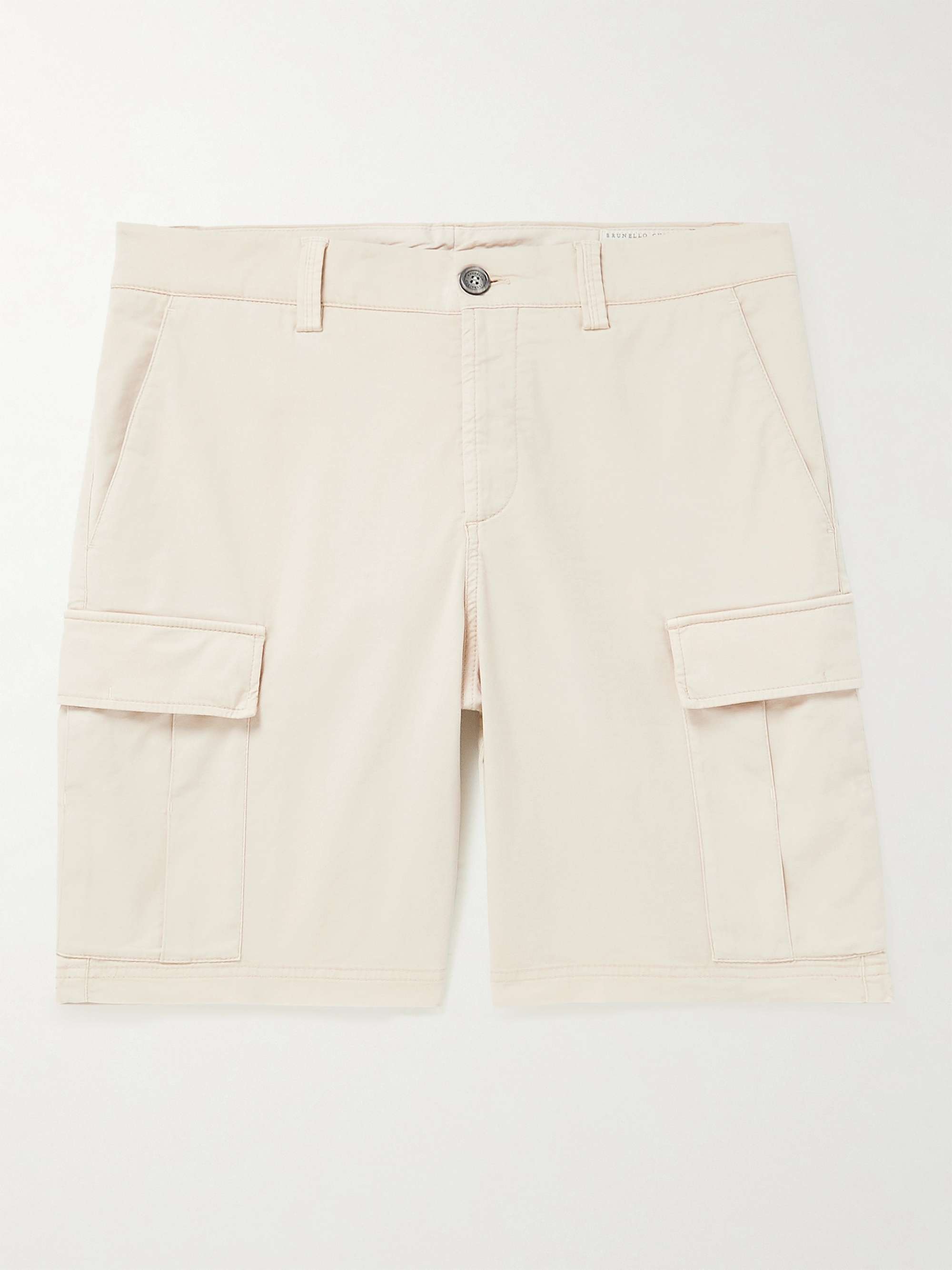 BRUNELLO CUCINELLI Straight-Leg Stretch-Cotton Twill Cargo Shorts