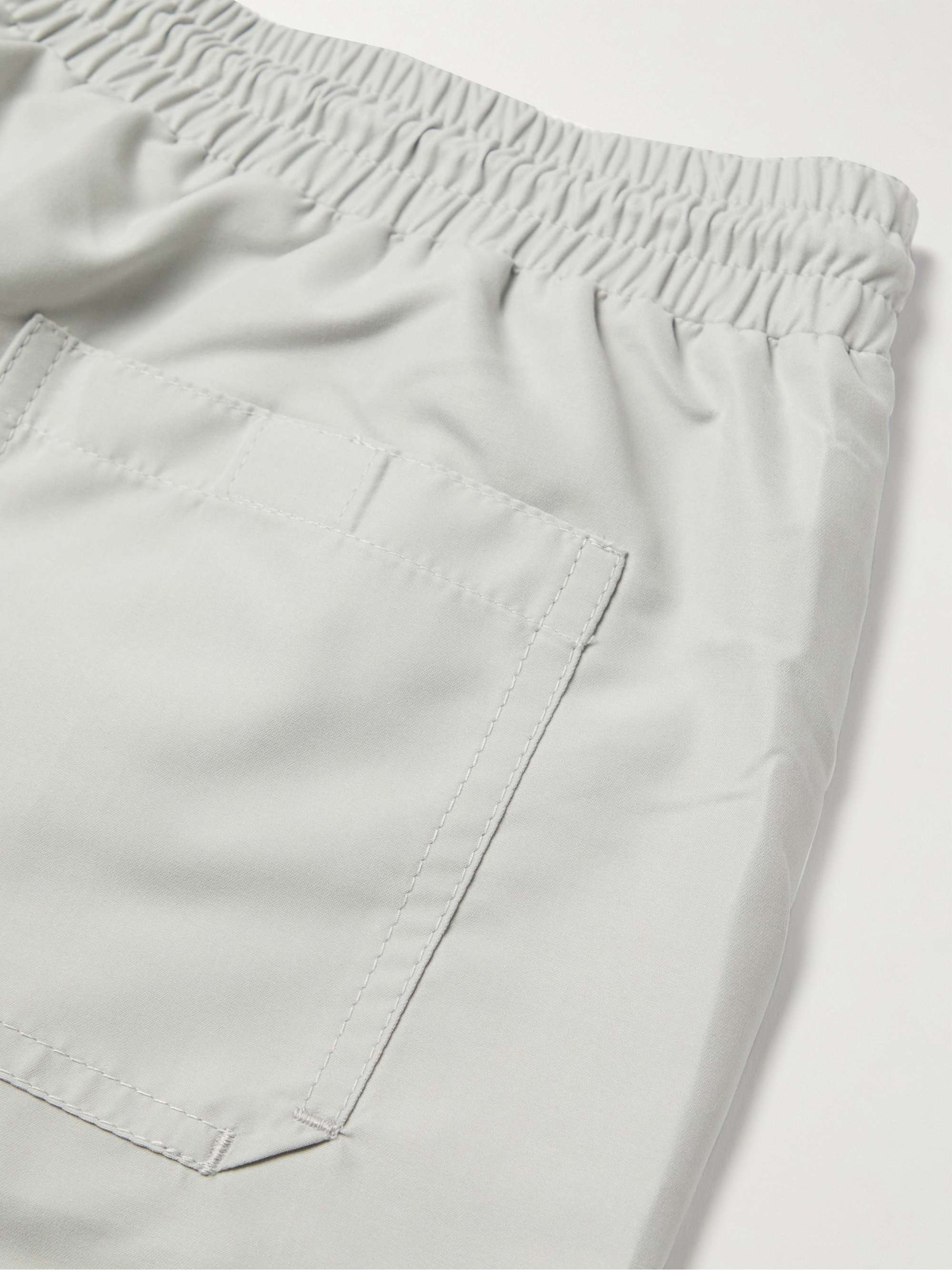BRUNELLO CUCINELLI Straight-Leg Mid-Length Logo-Embroidered Swim Shorts