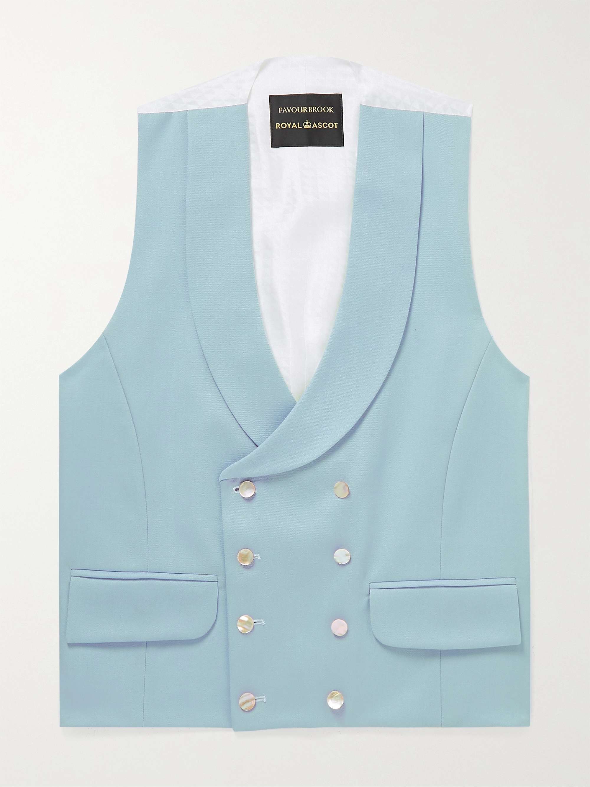 FAVOURBROOK Slim-Fit Double-Breasted Wool Waistcoat
