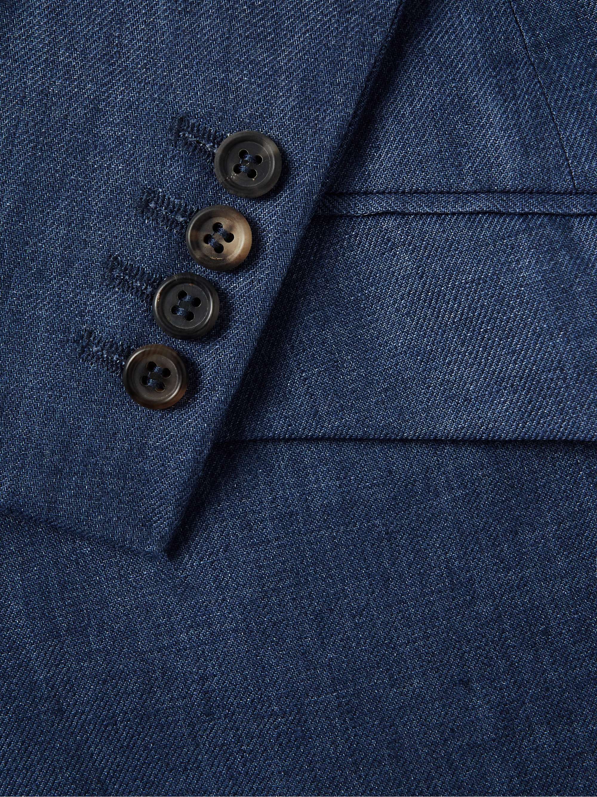 FAVOURBROOK Ebury Slim-Fit Herringbone Cotton and Linen-Blend Suit Jacket