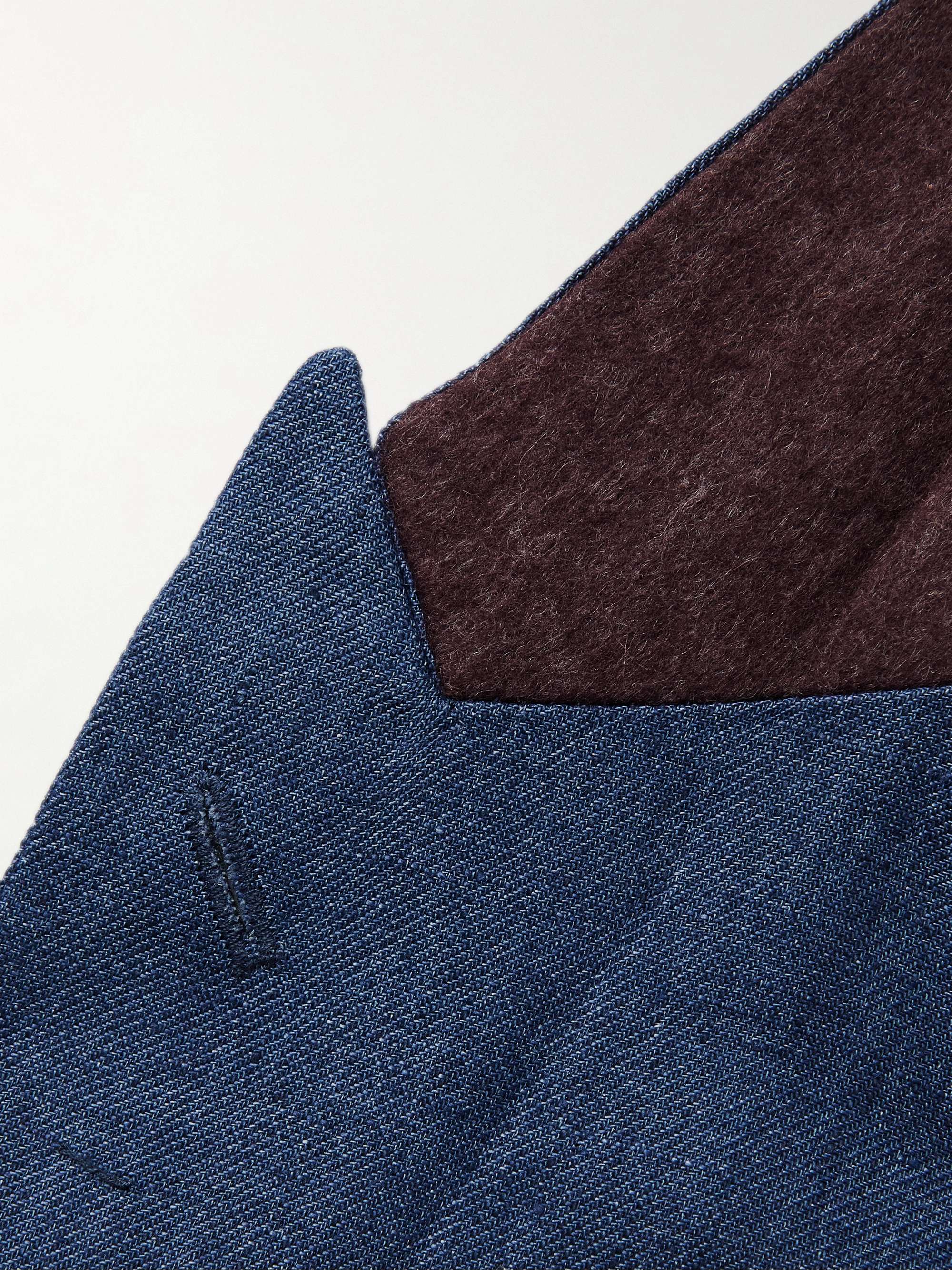 FAVOURBROOK Ebury Slim-Fit Herringbone Cotton and Linen-Blend Suit Jacket
