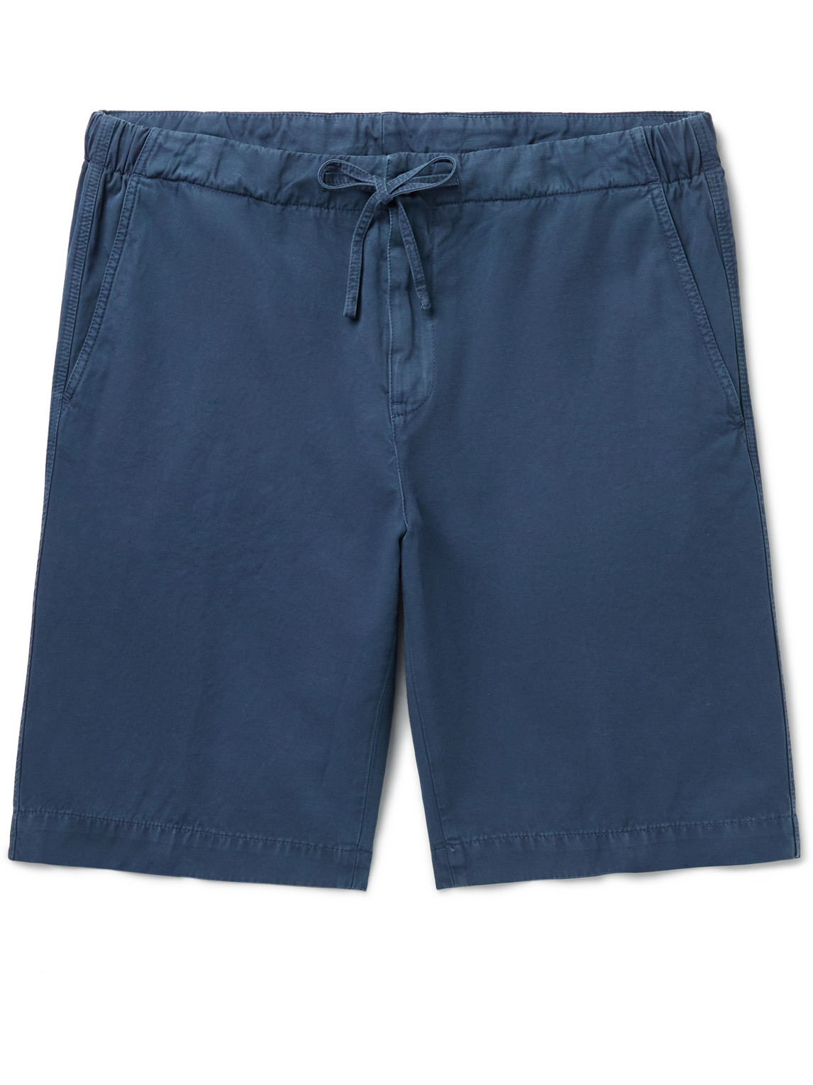 Straight-Leg Cotton and Linen-Blend Drawstring Bermuda Shorts
