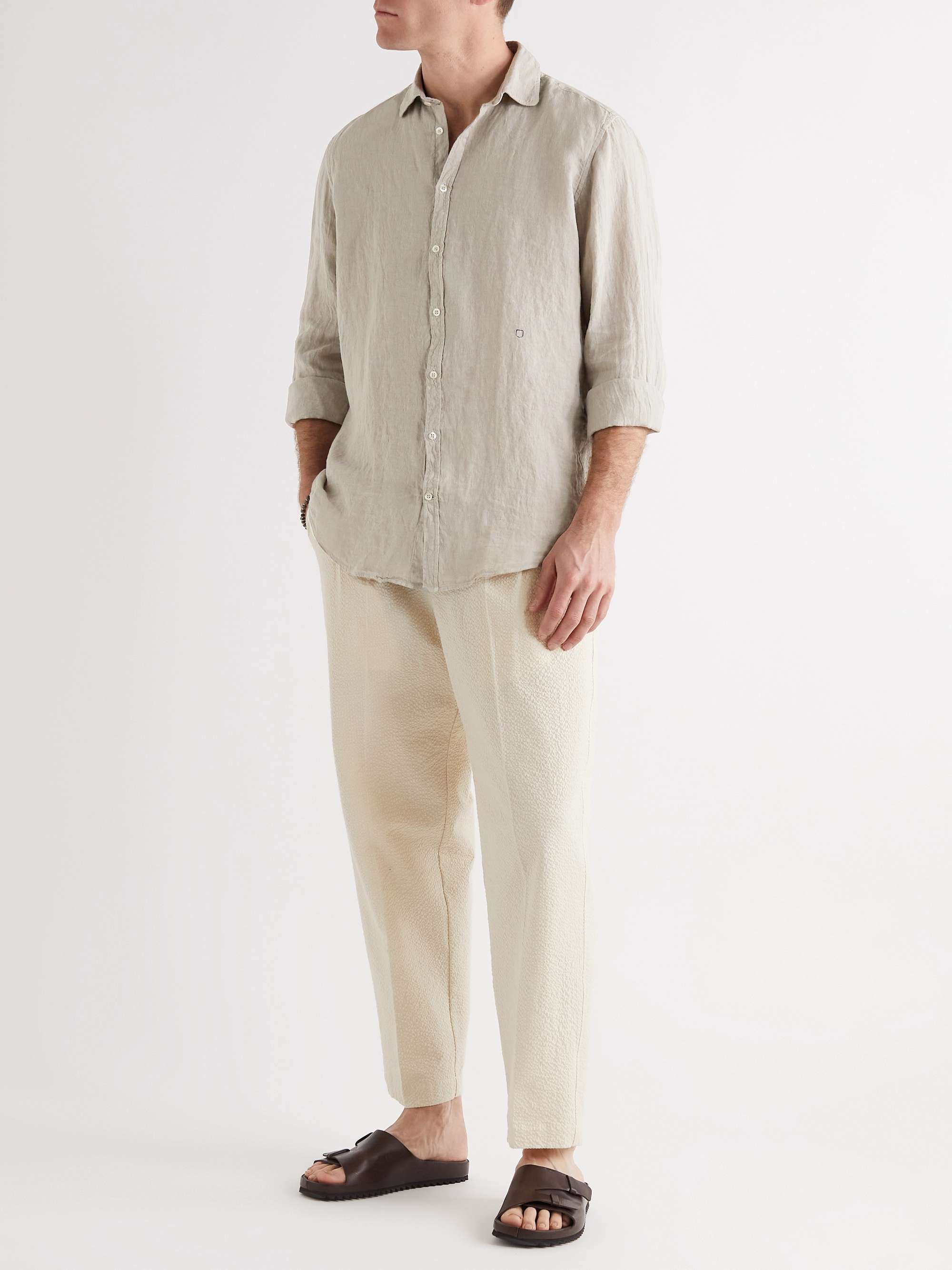 MASSIMO ALBA Canary Linen-Gauze Shirt