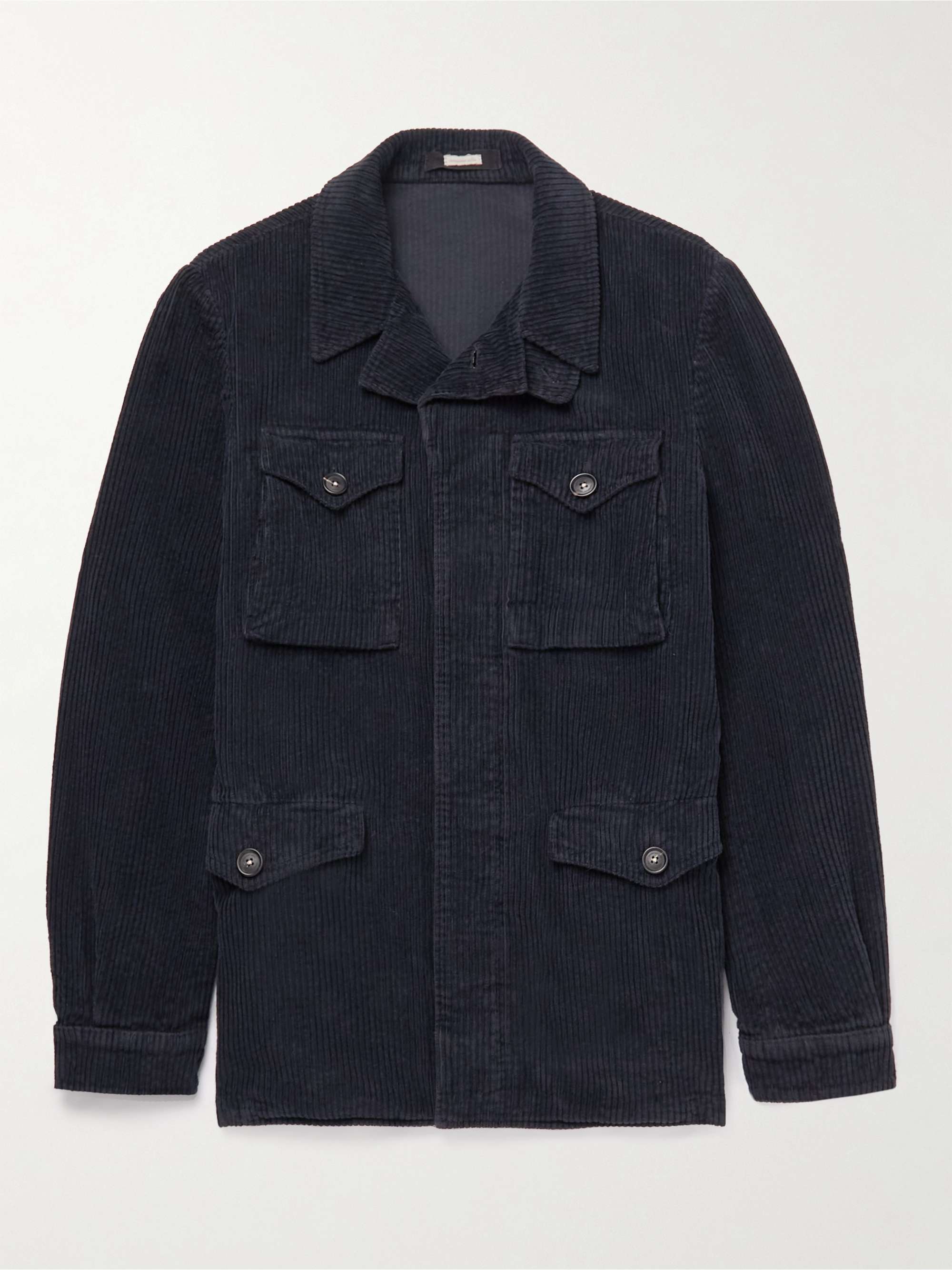 MASSIMO ALBA Convertible-Collar Cotton-Corduroy Field Jacket
