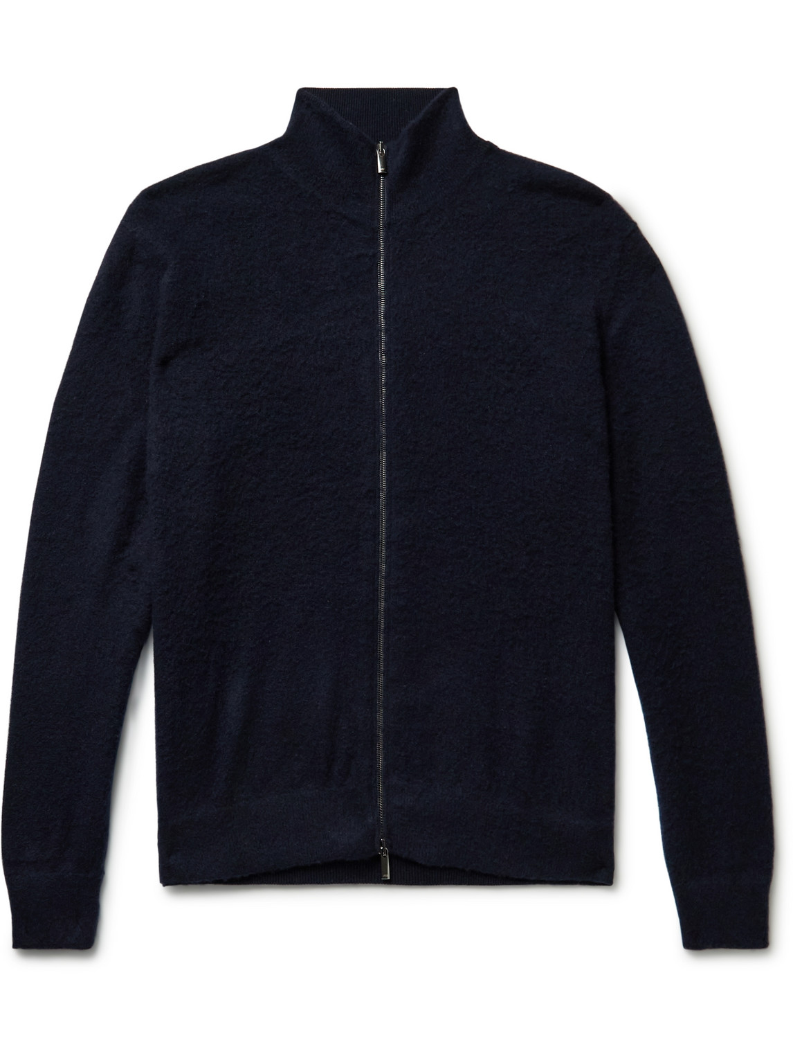 Massimo Alba Slim-fit Cashmere Zip-up Sweater In Blue