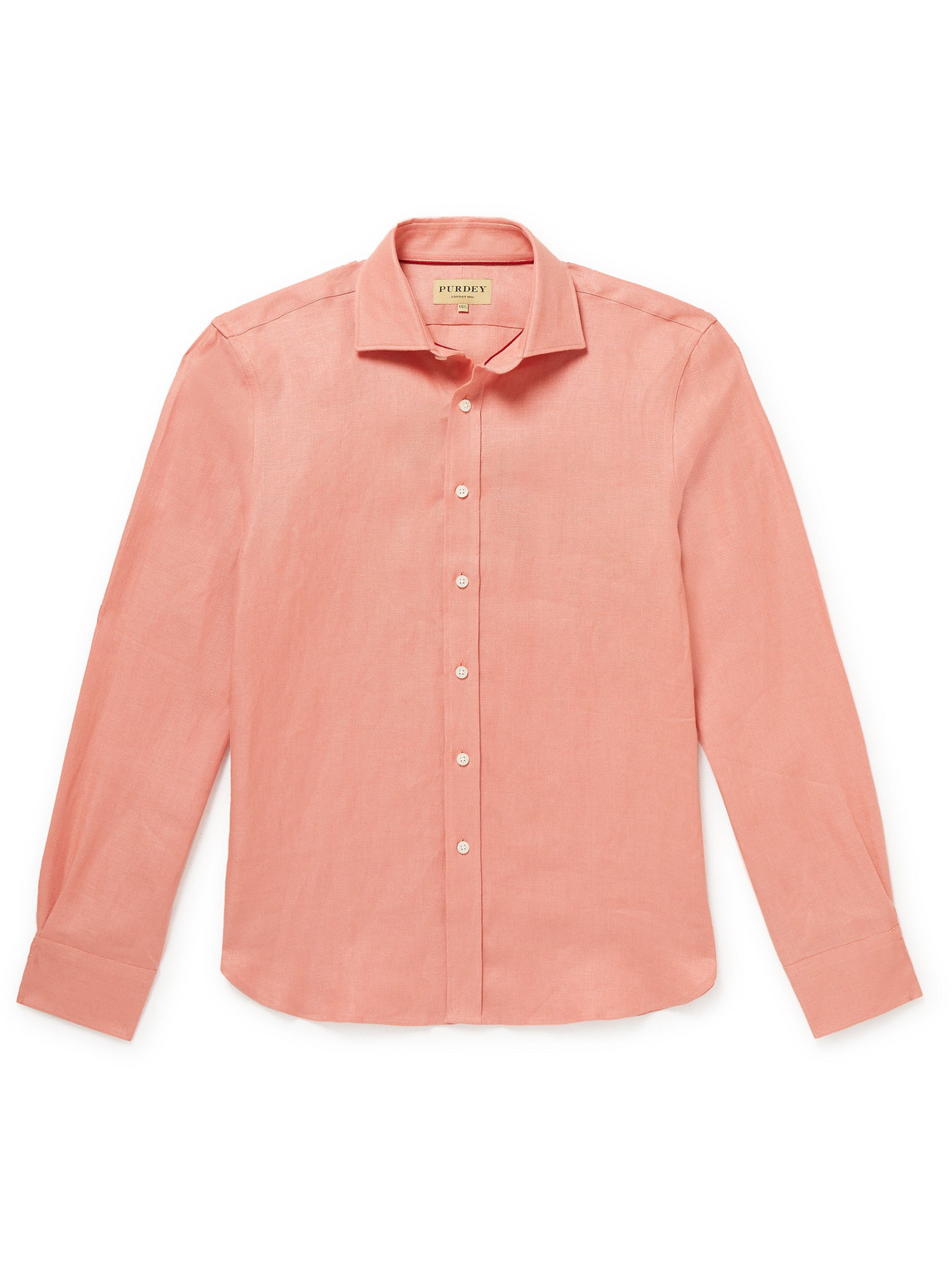 Purdey Classic Linen Shirt In Pink