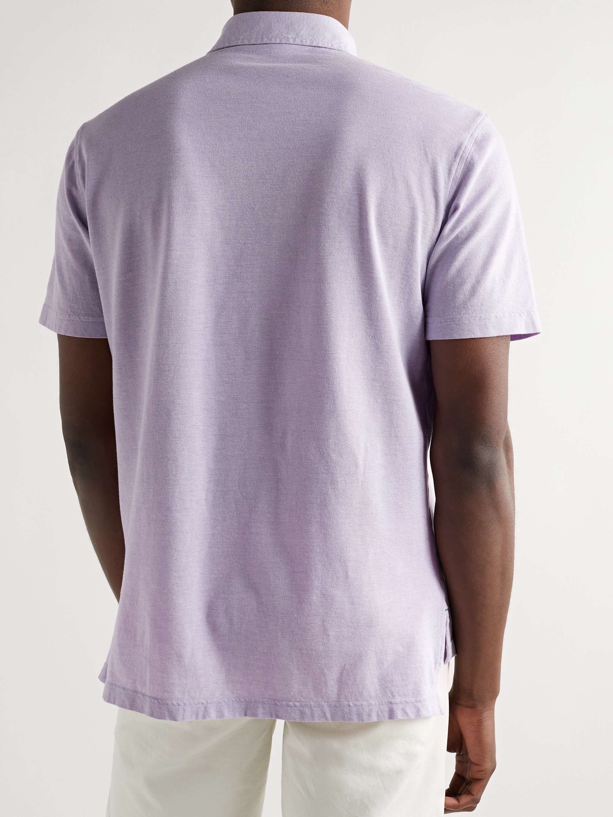 Lavender Cotton-Piqué Polo Shirt | SID MASHBURN | MR PORTER