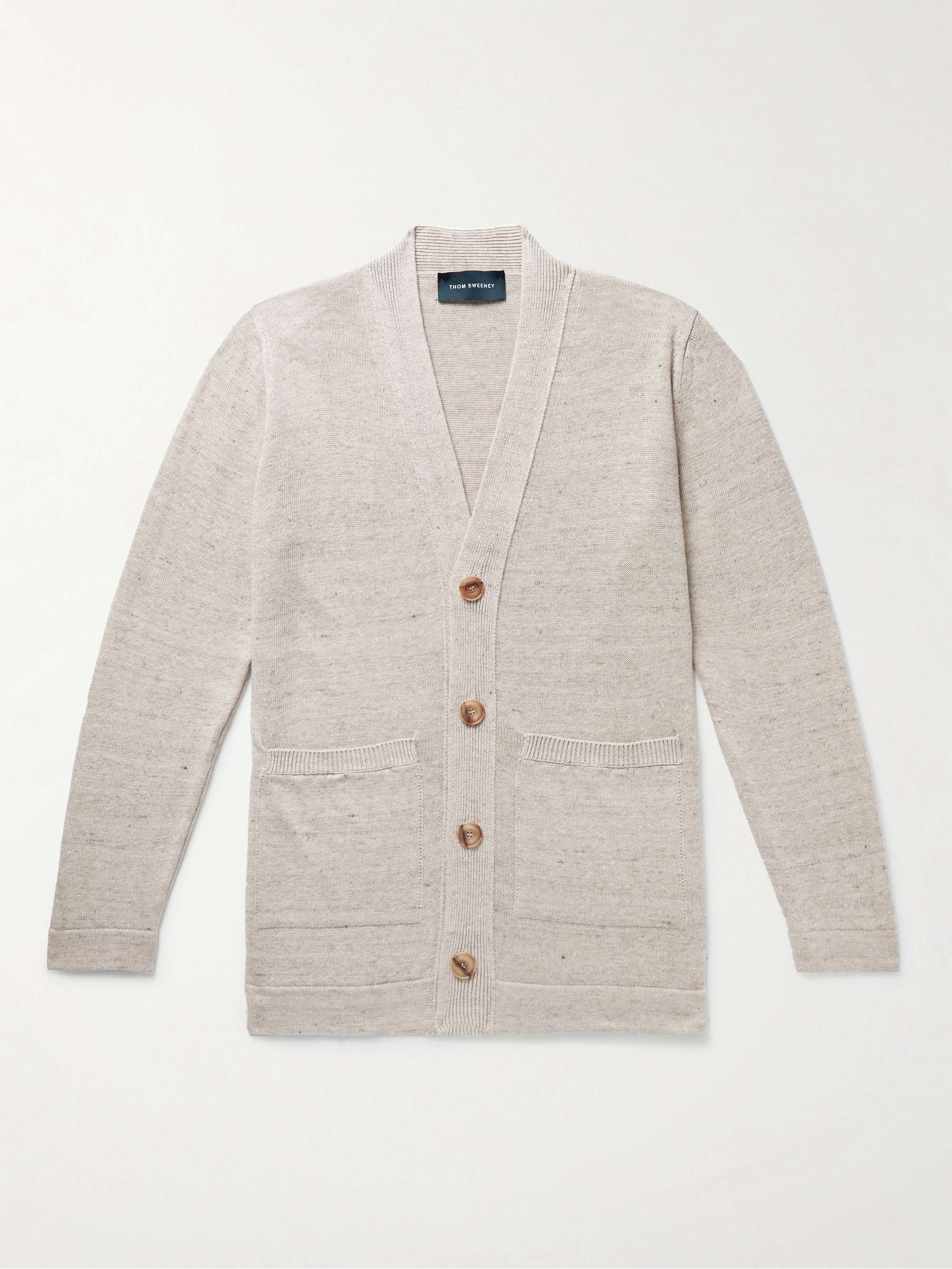 THOM SWEENEY Slim-Fit Linen and Cotton-Blend Cardigan