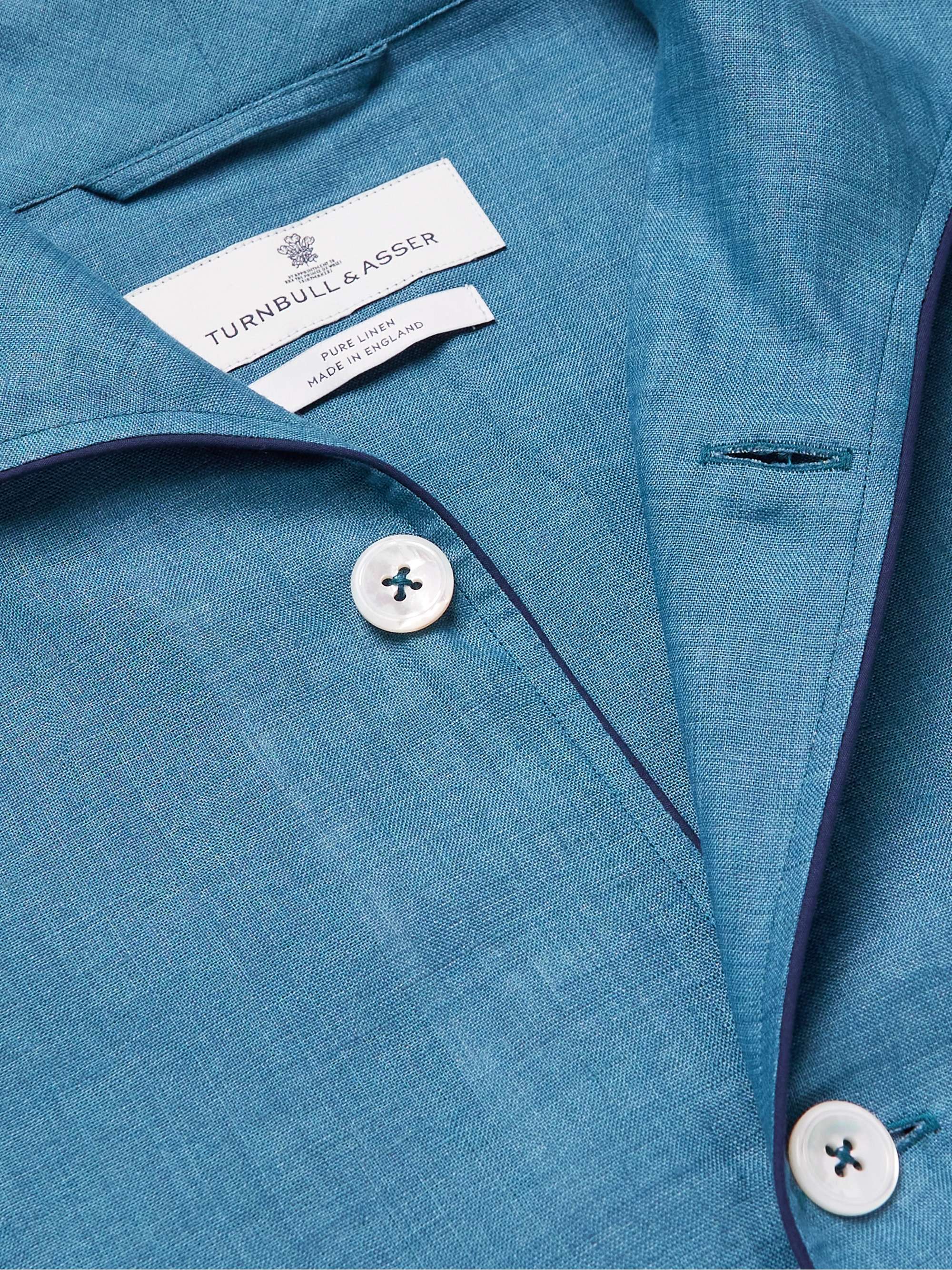 Turquoise Modern Linen Pyjama Set | TURNBULL & ASSER | MR PORTER