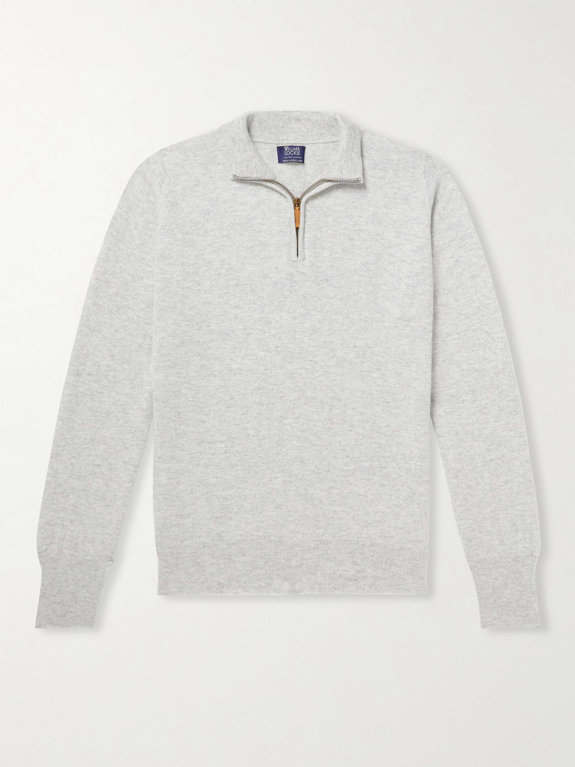 WILLIAM LOCKIE Oxton Cashmere Half-Zip Sweater