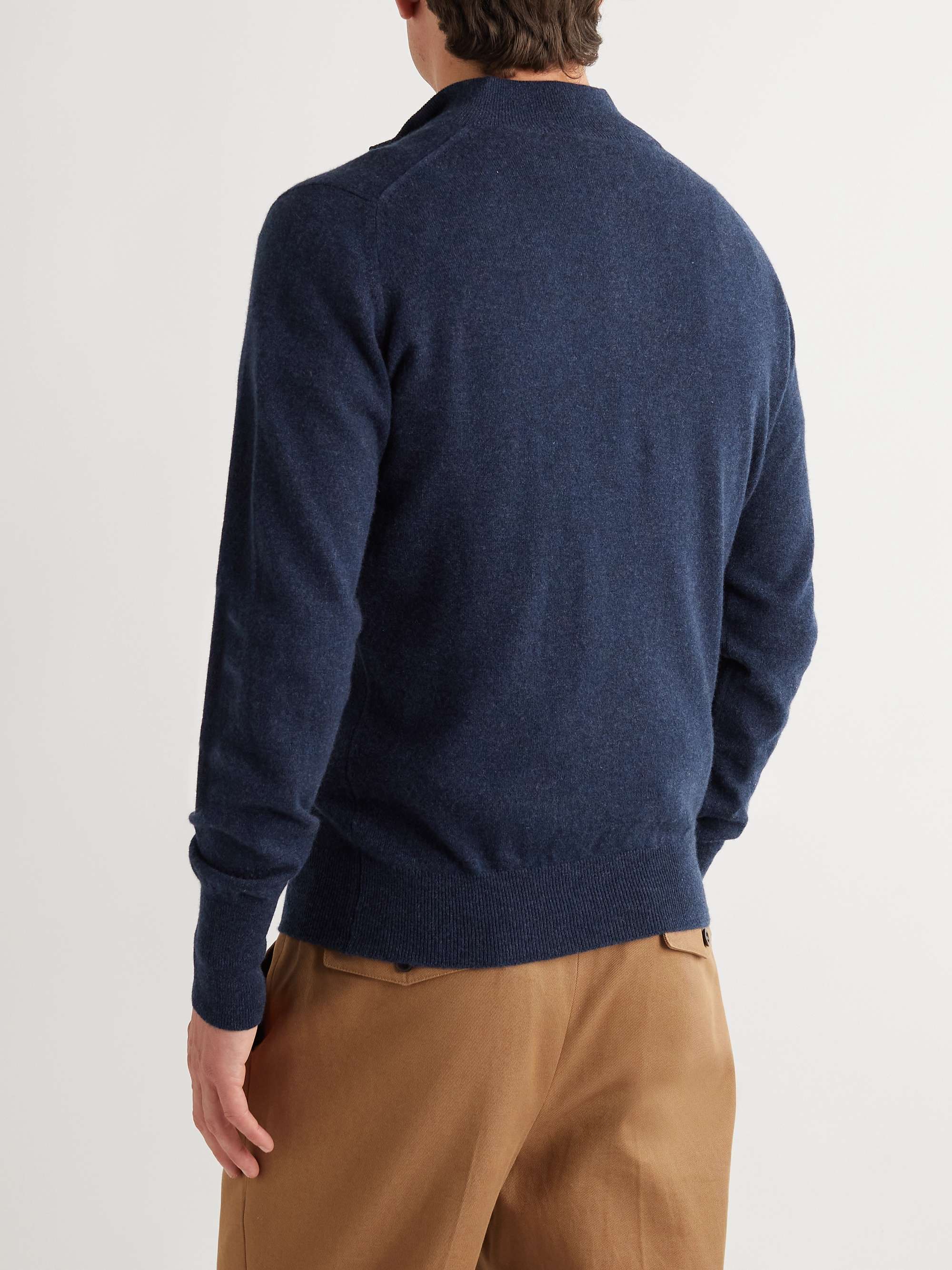WILLIAM LOCKIE Oxton Cashmere Half-Zip Sweater