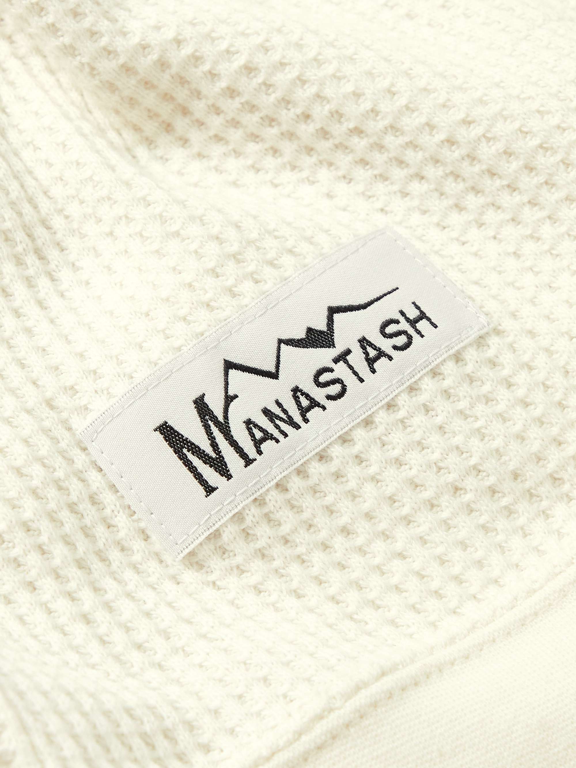 Mens Clothing T-shirts Long-sleeve t-shirts Manastash Snug Thermal Waffle-knit Cotton-blend Jersey T-shirt in White for Men 